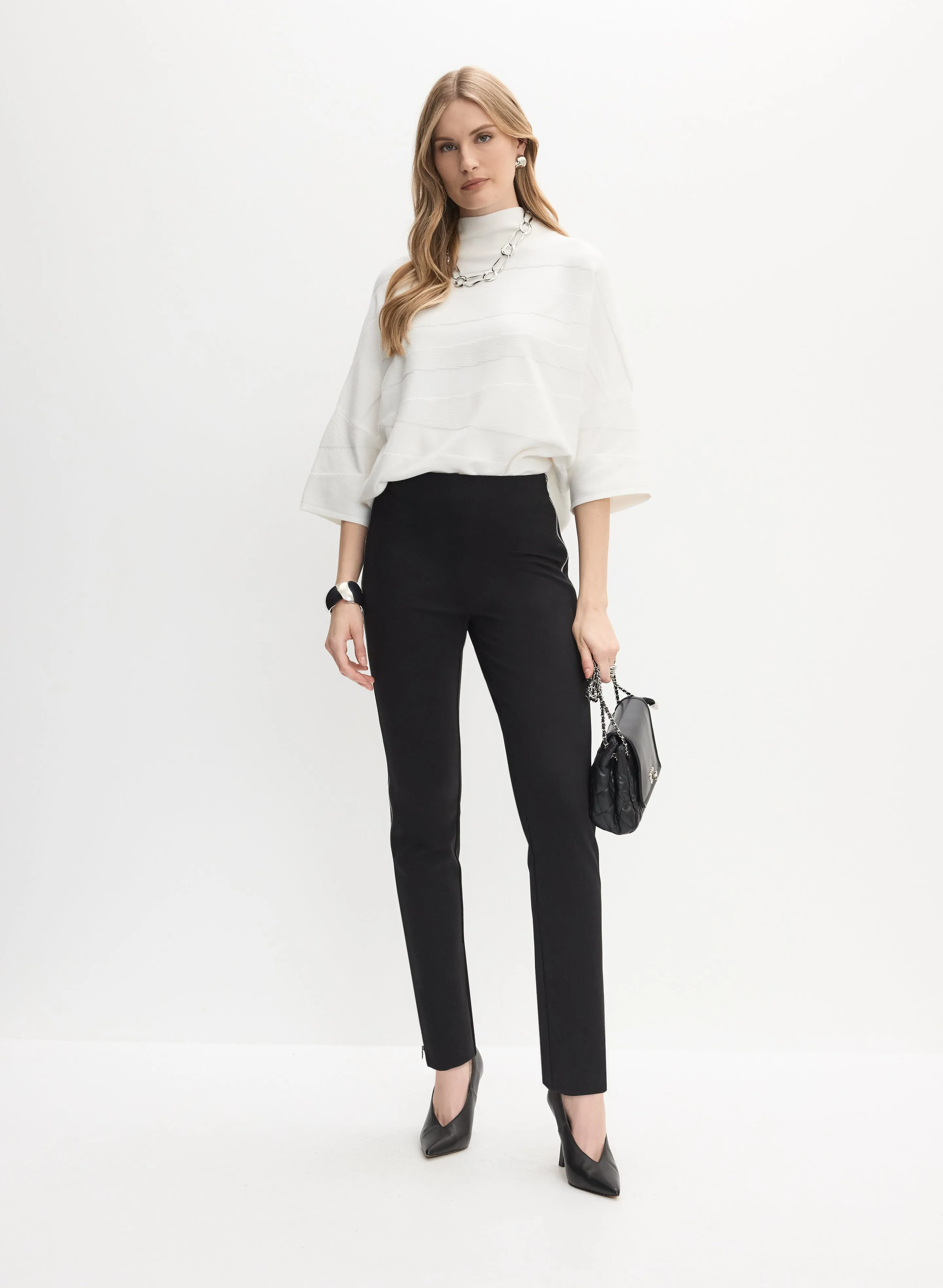 Joseph Ribkoff - Vertical Zip Detail Pants sold by Melanie Lyne product image thumbnail 3