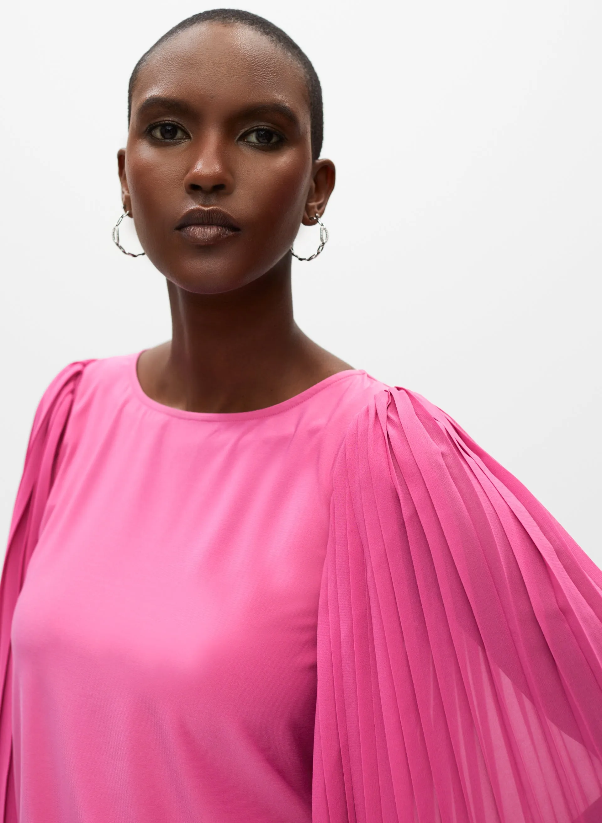 Pleated Chiffon Sleeve Top sold by Melanie Lyne product image thumbnail 2