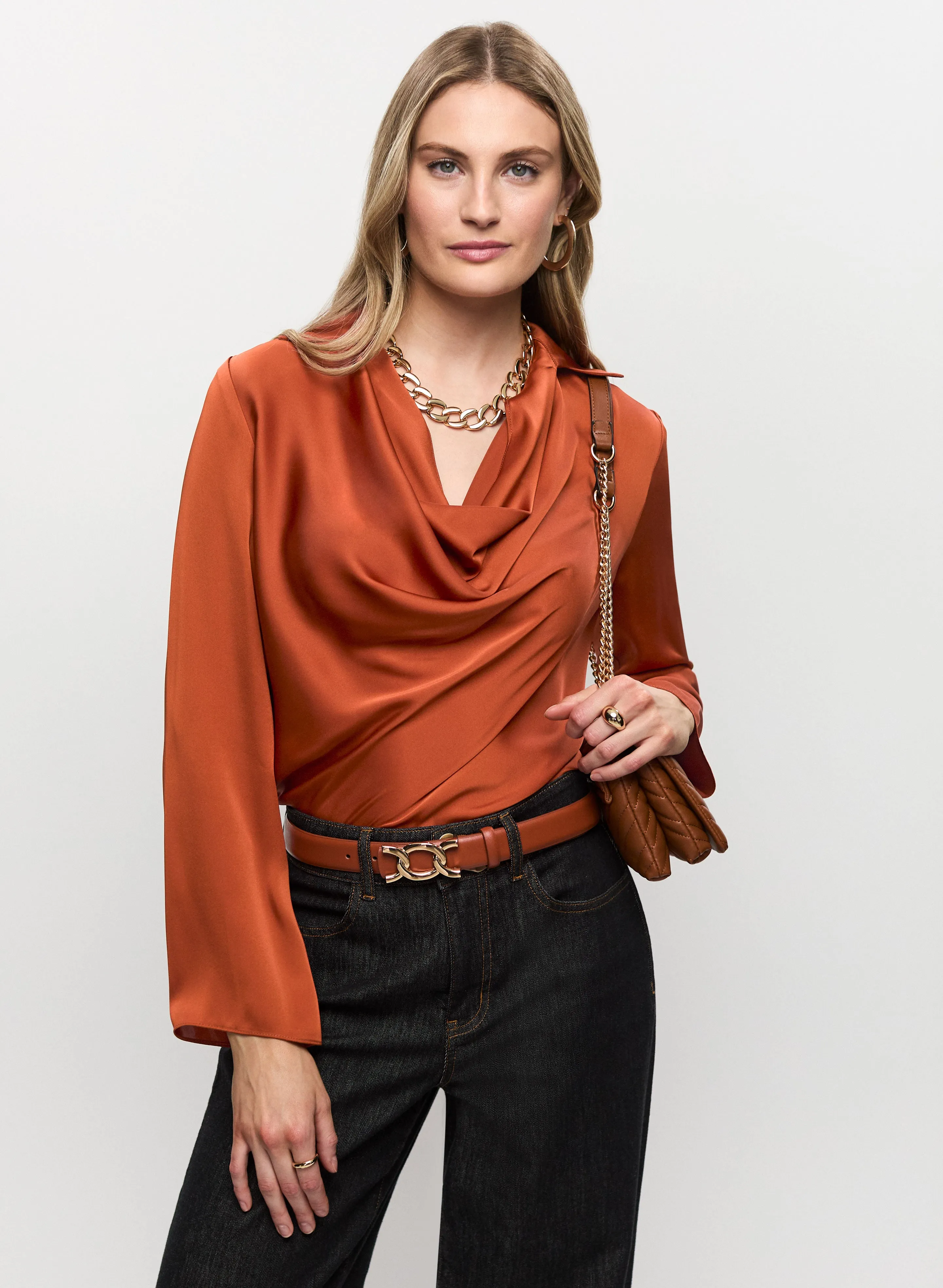 Joseph Ribkoff - Cowl Neck Blouse sold by Melanie Lyne