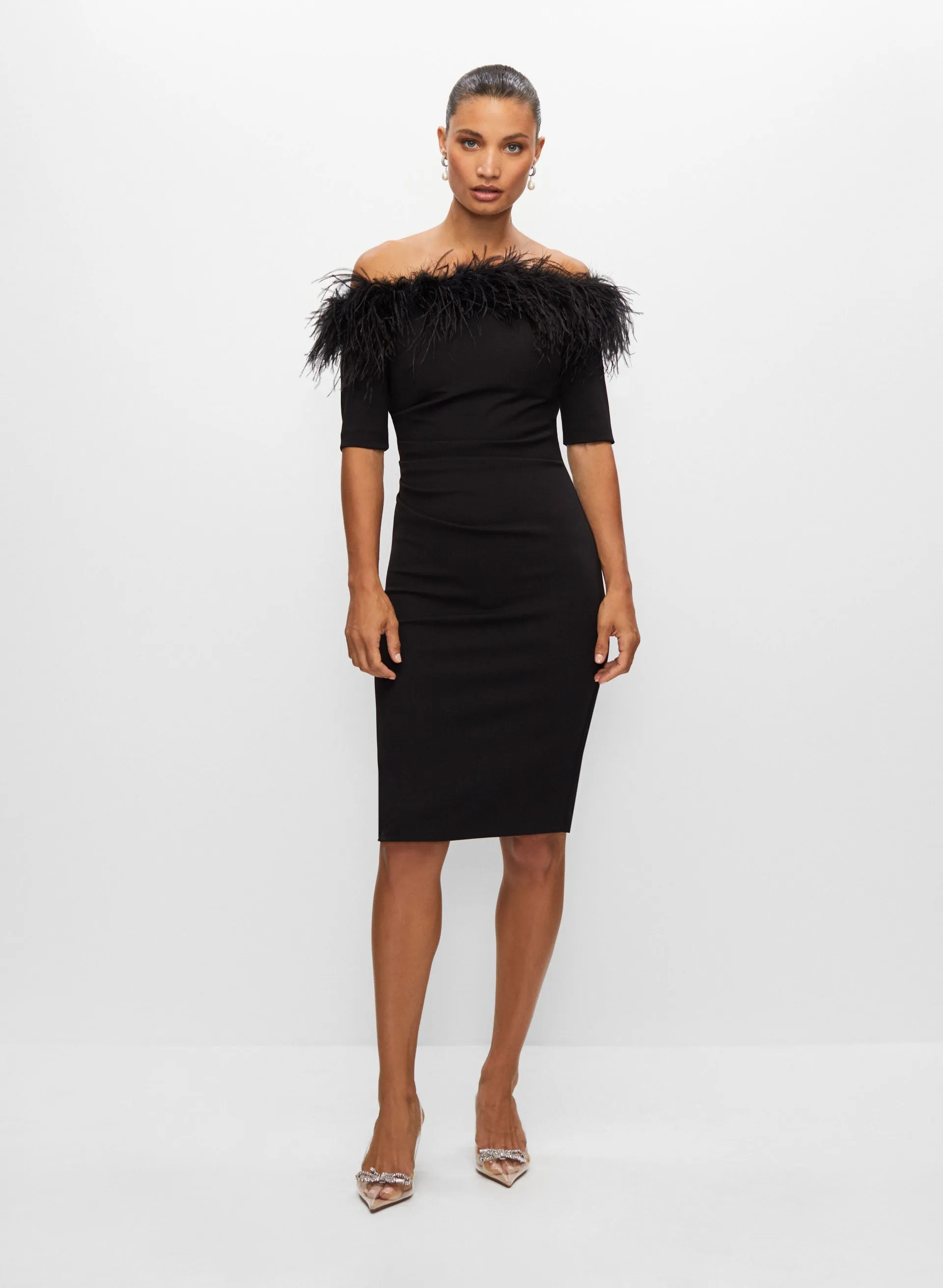 Off-the-Shoulder Feather Dress sold by Melanie Lyne