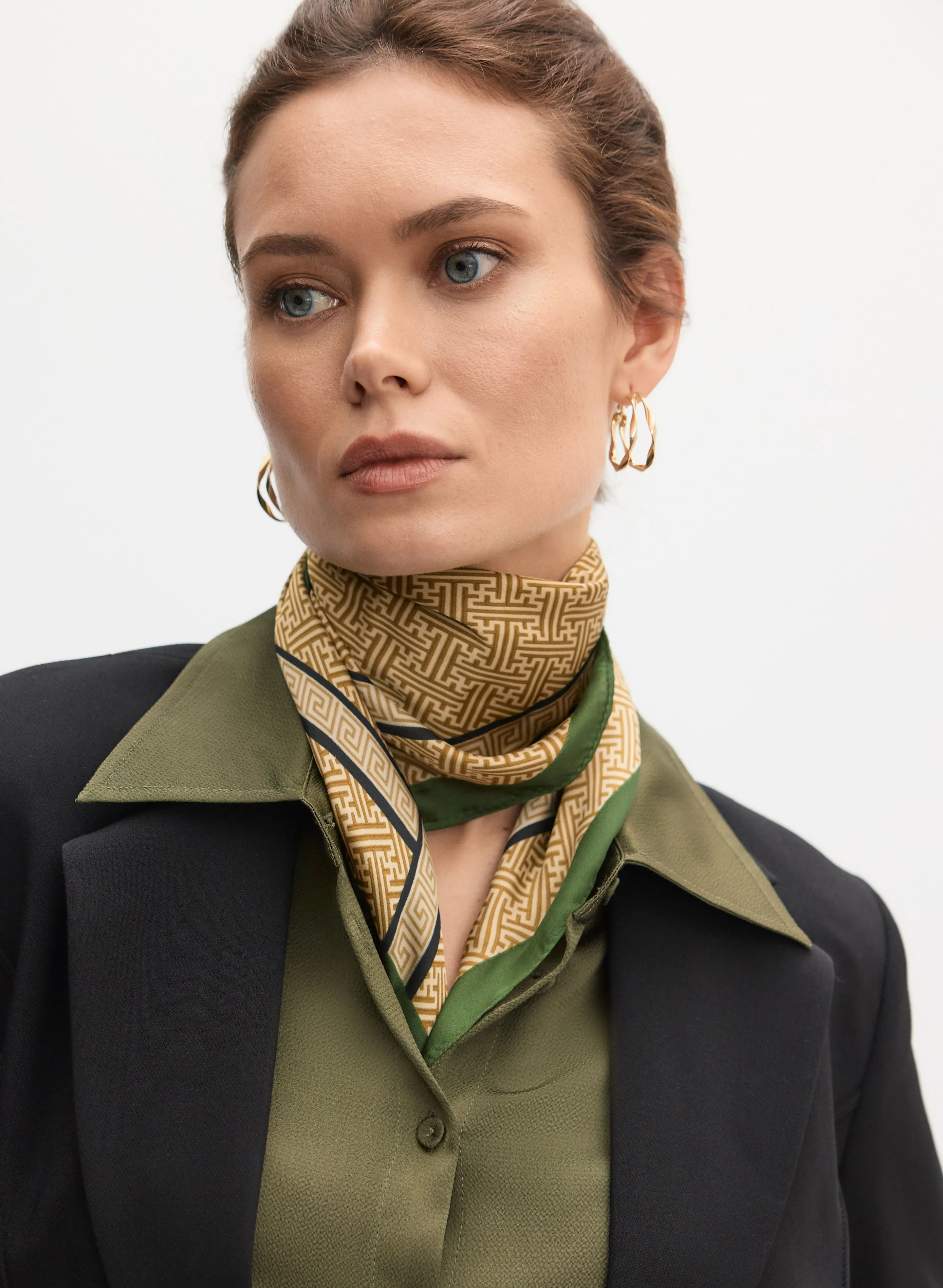 Contrast Border Square Scarf sold by Melanie Lyne product image thumbnail 2