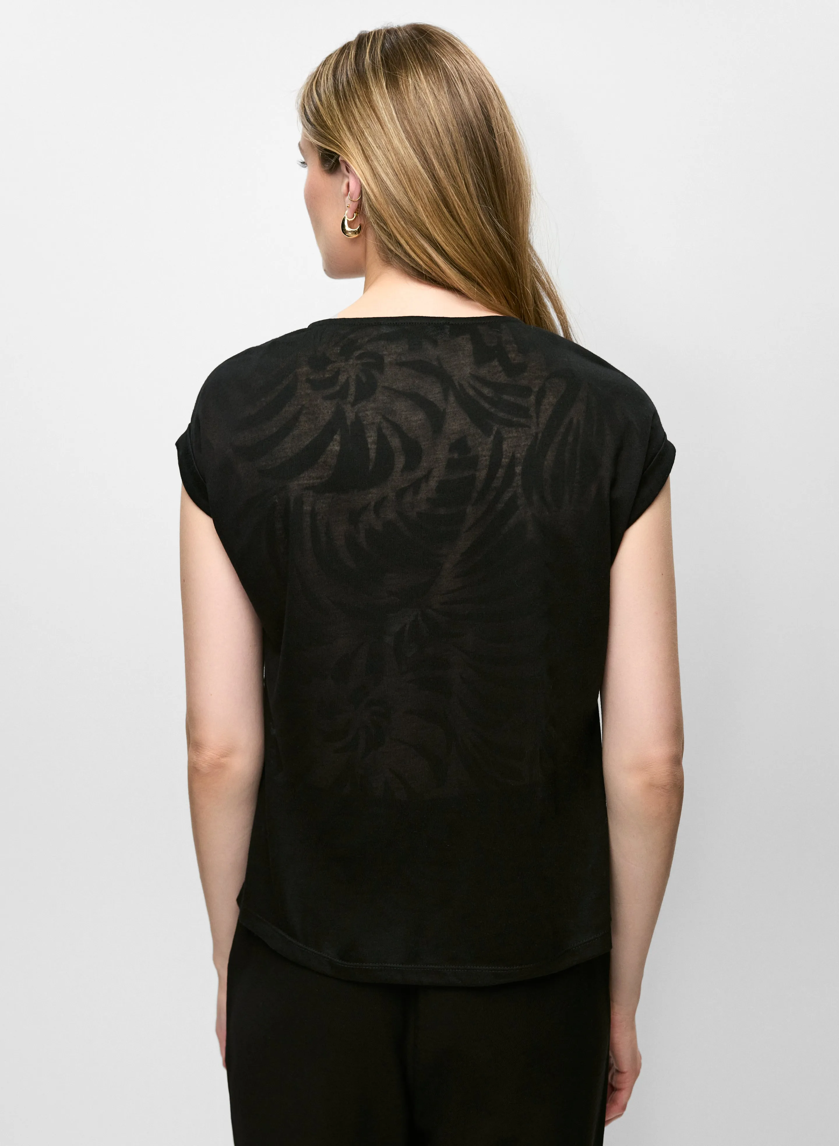 Embellished V-Neck Burnout Tee sold by Melanie Lyne product image thumbnail 4