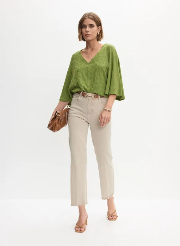 Animal Print Top & Straight Leg Jeans sold by Melanie Lyne