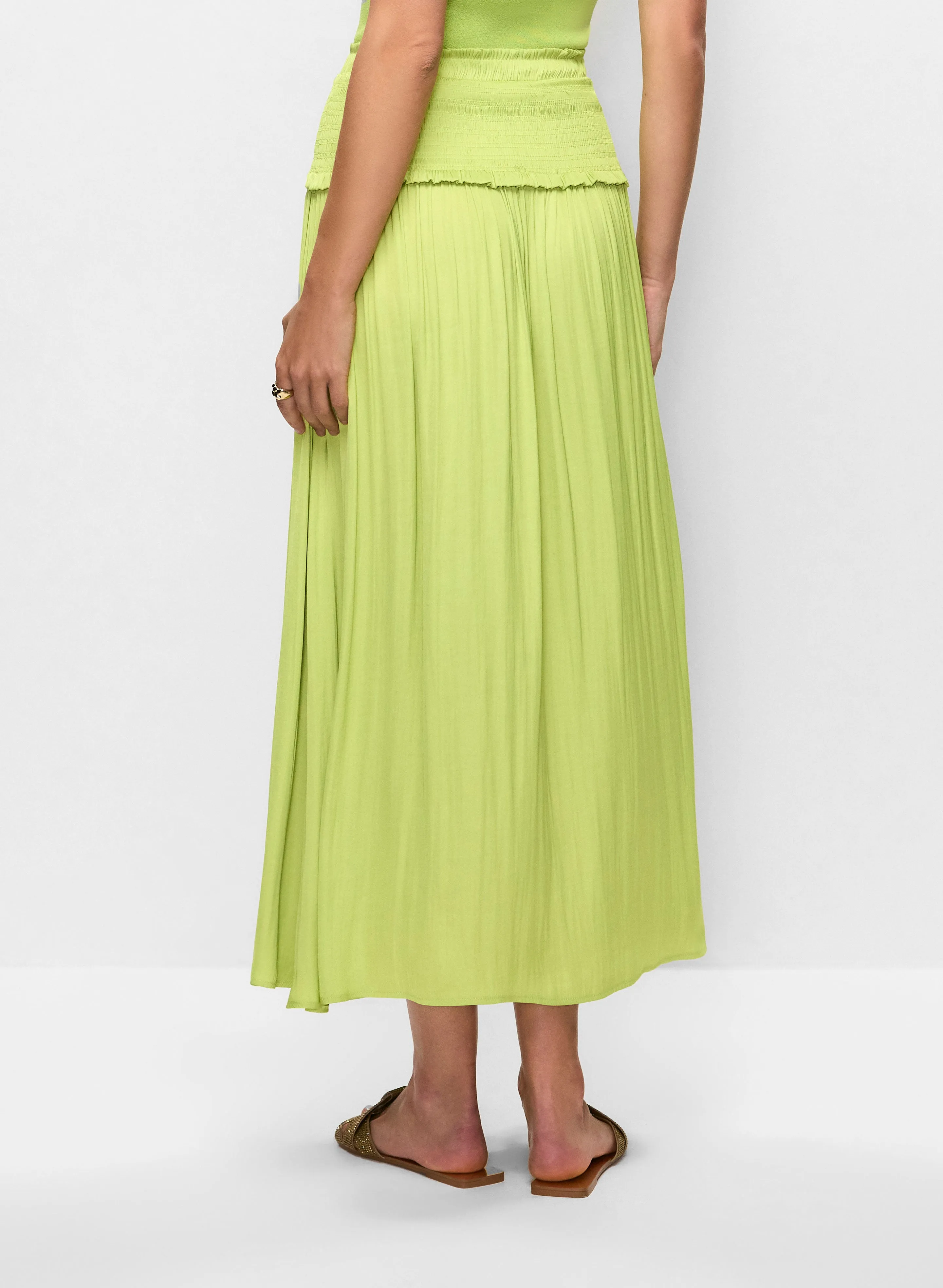 Shirred Waist Satin Maxi Skirt sold by Melanie Lyne product image thumbnail 2