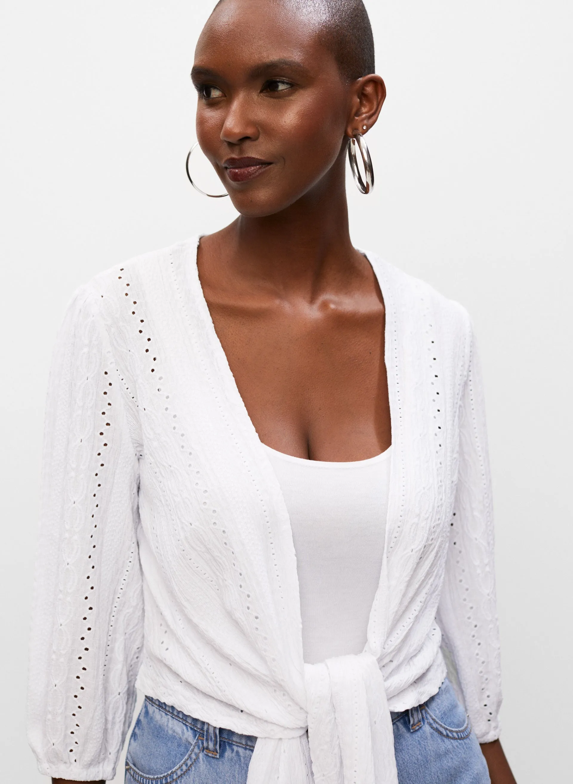 Eyelet Detail Cardigan sold by Melanie Lyne product image thumbnail 3