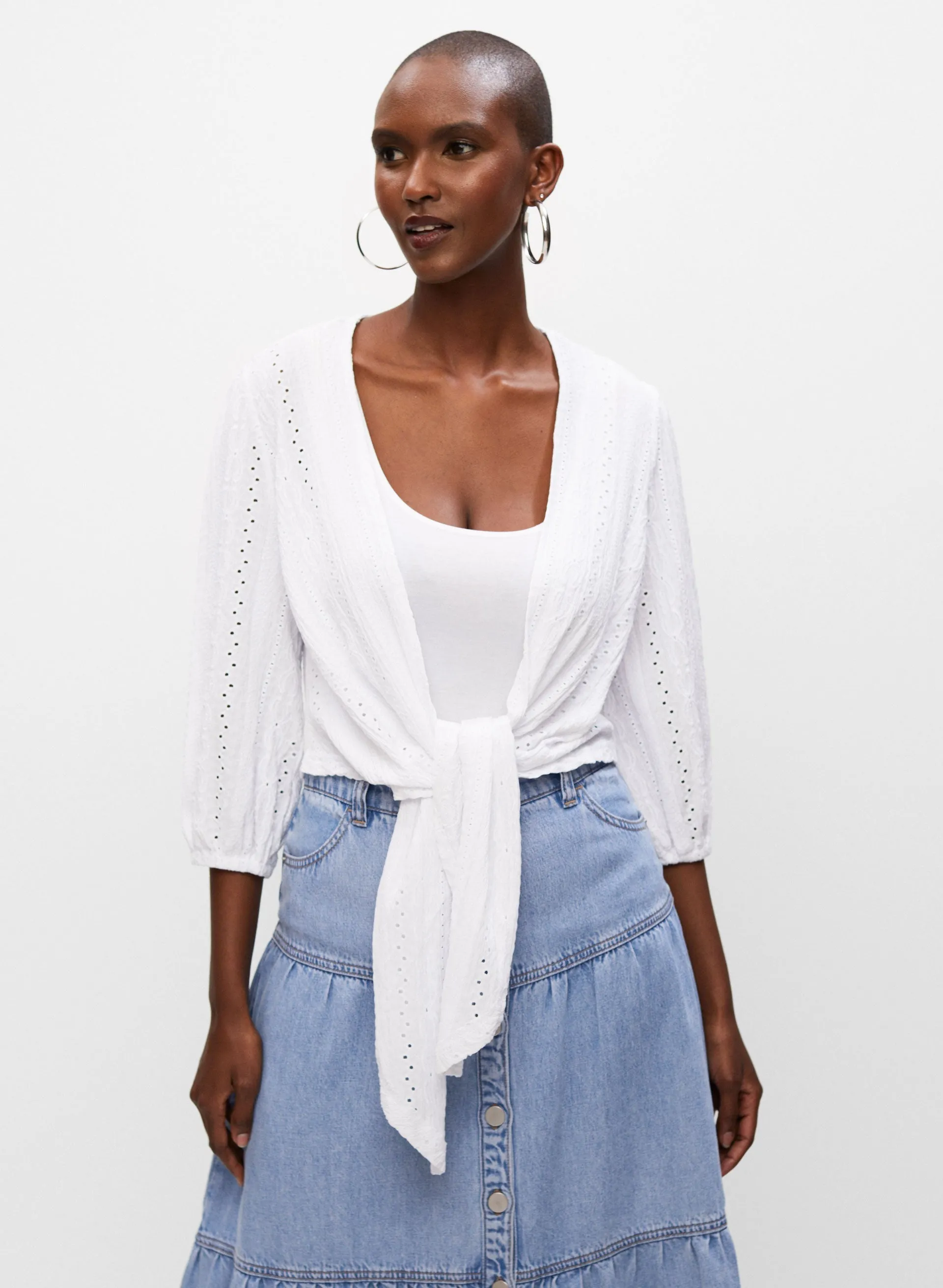 Eyelet Detail Cardigan sold by Melanie Lyne