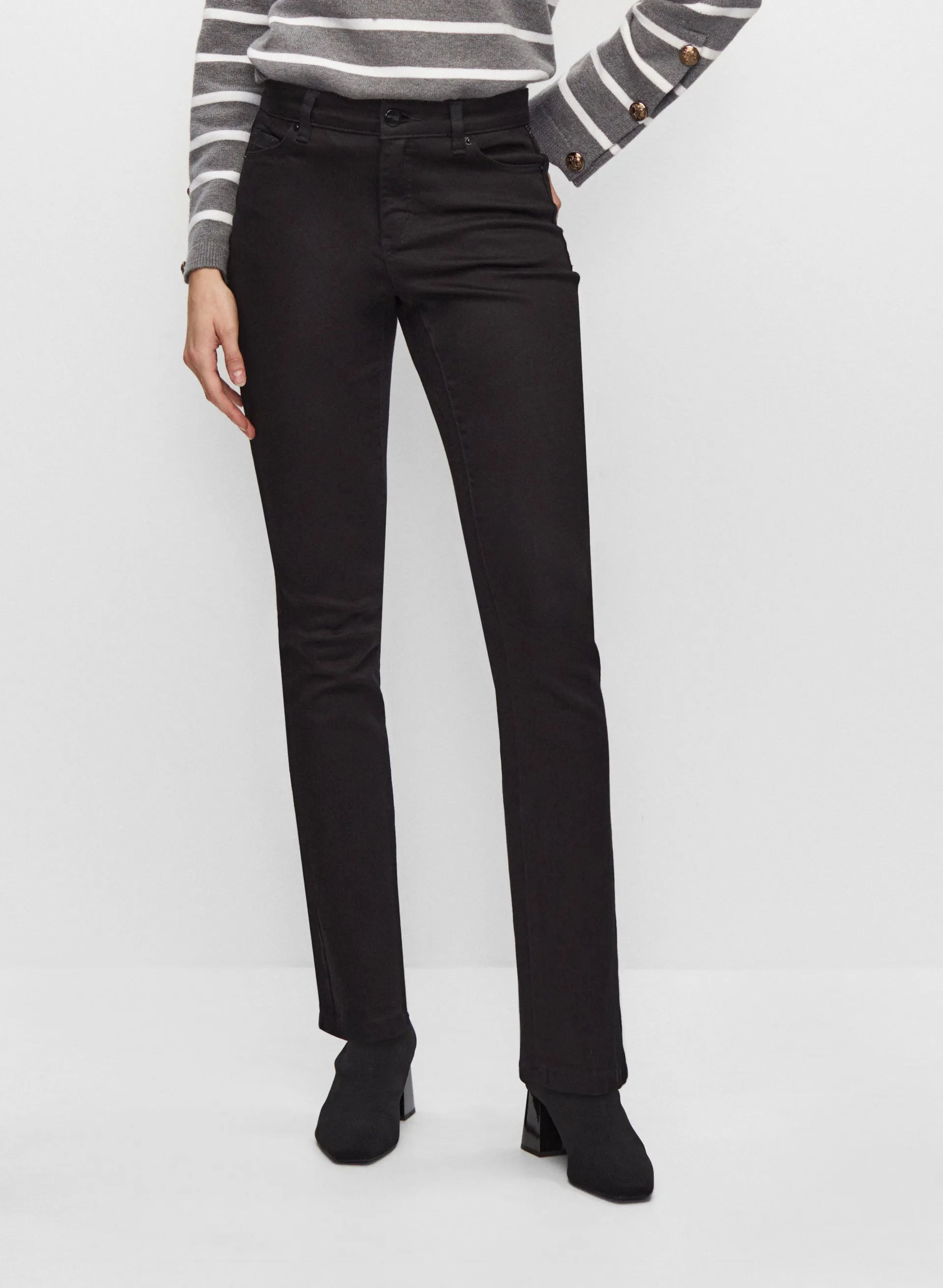 Rhinestone Detail Straight Leg Jeans sold by Melanie Lyne