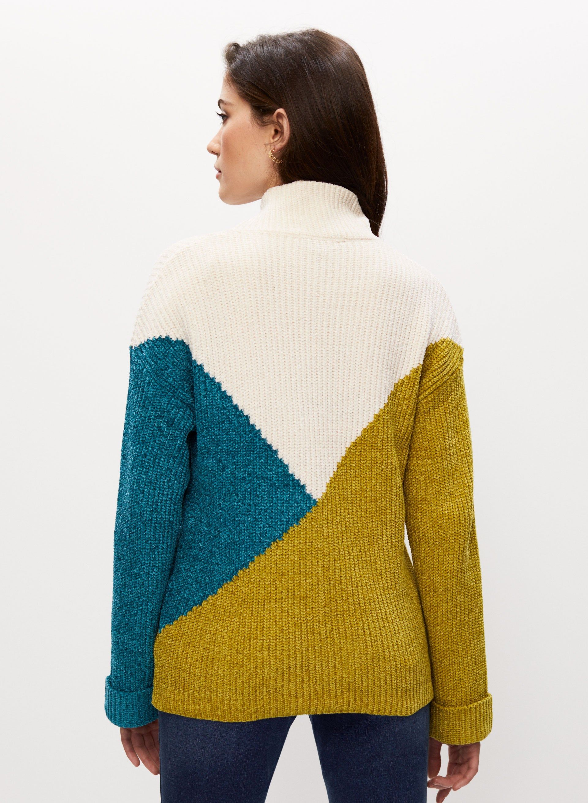 Colour Block Turtleneck Sweater sold by Melanie Lyne product image thumbnail 4