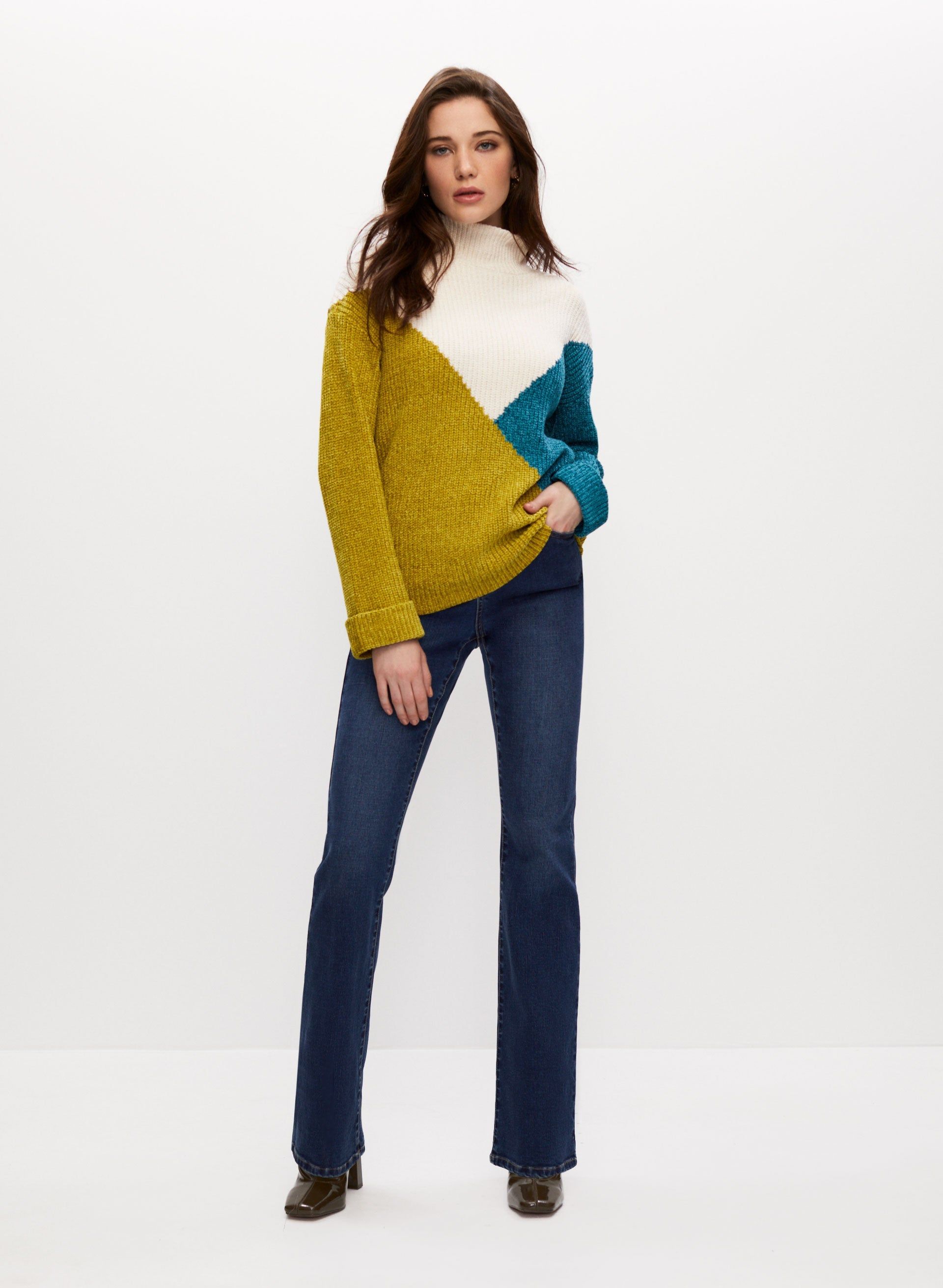 Colour Block Turtleneck Sweater sold by Melanie Lyne product image thumbnail 2