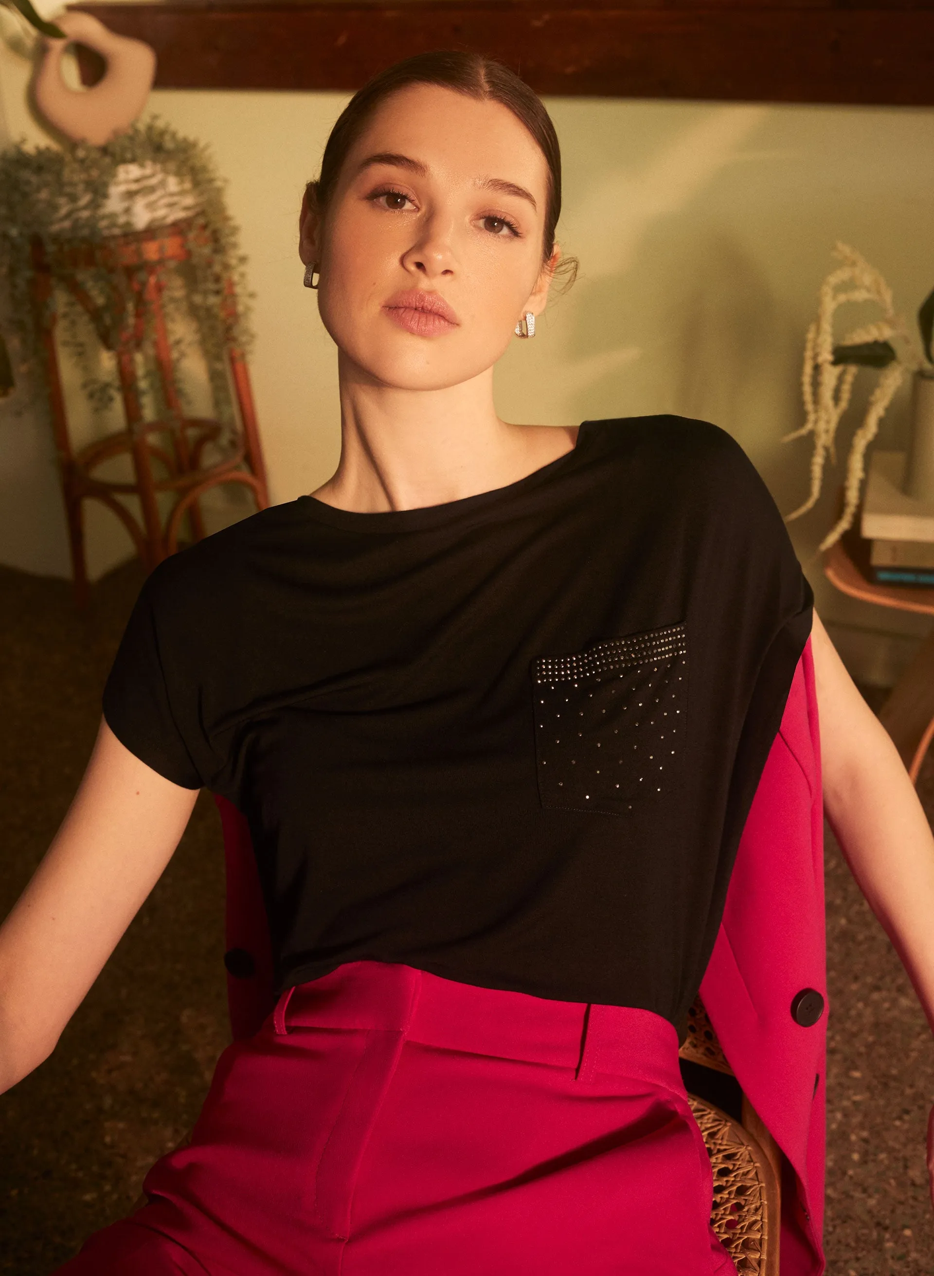 Essential Embellished Pocket Tee sold by Melanie Lyne