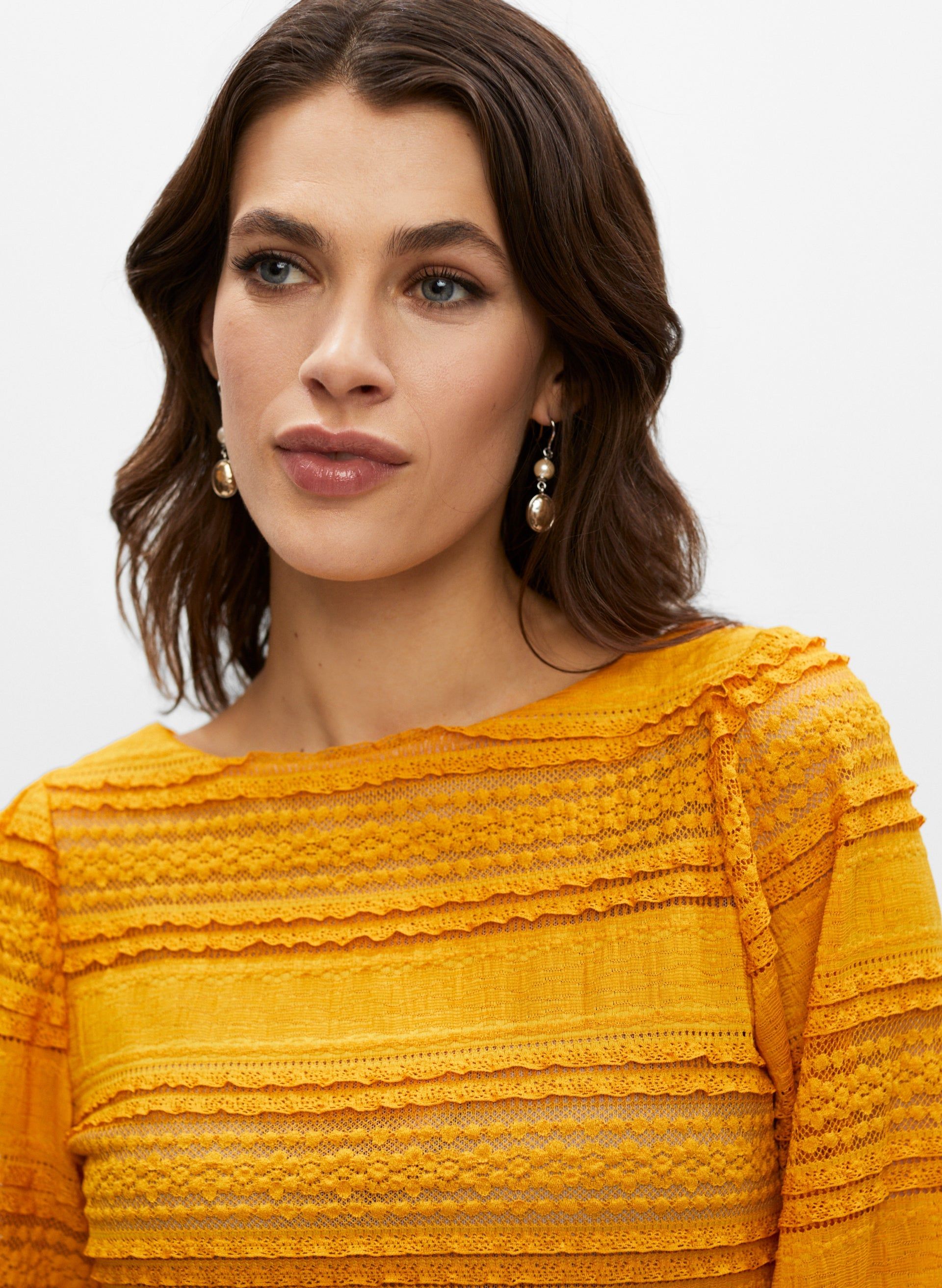 Puffed Sleeve Lace Top sold by Melanie Lyne product image thumbnail 3