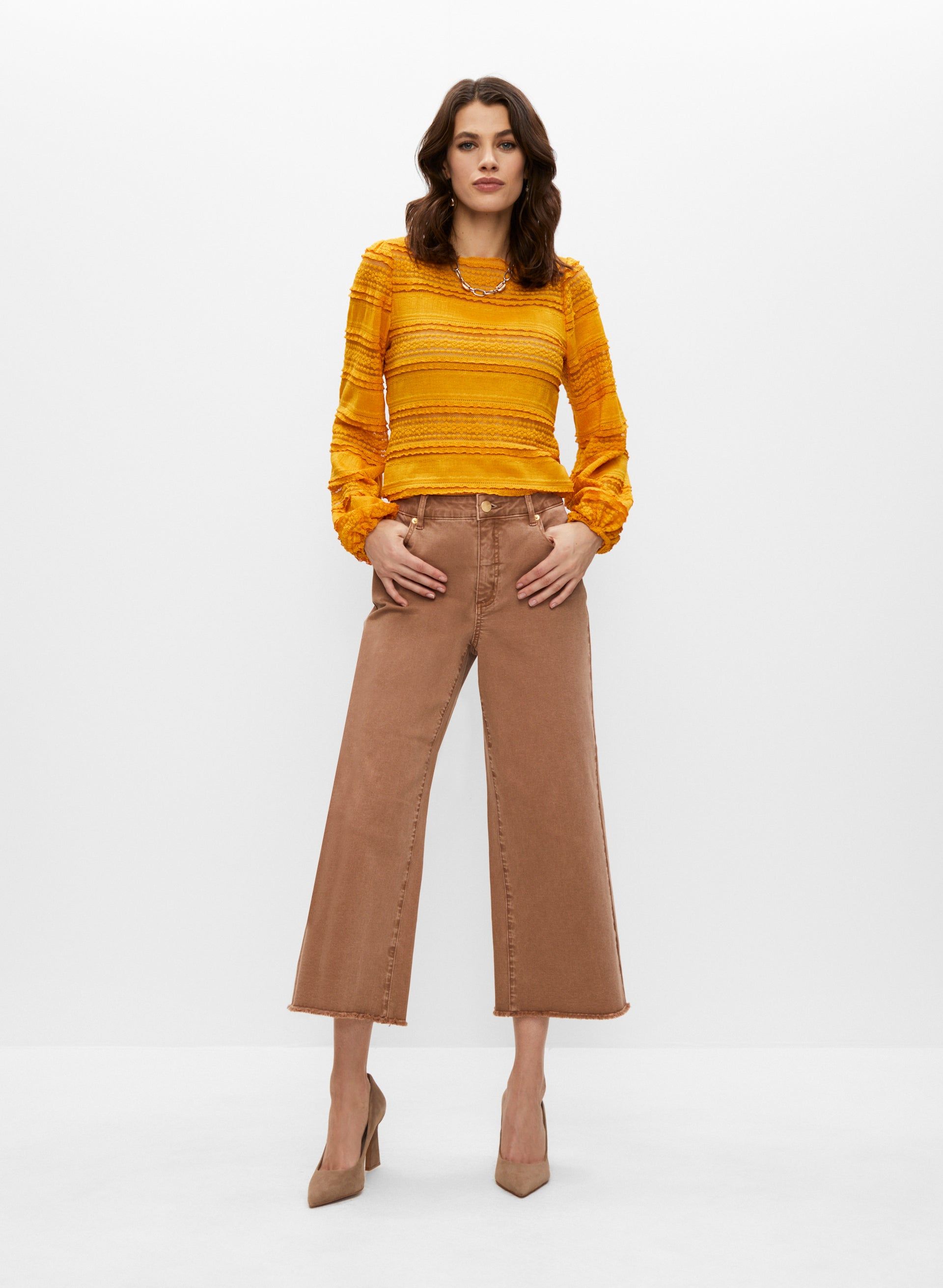 Puffed Sleeve Lace Top sold by Melanie Lyne product image thumbnail 4