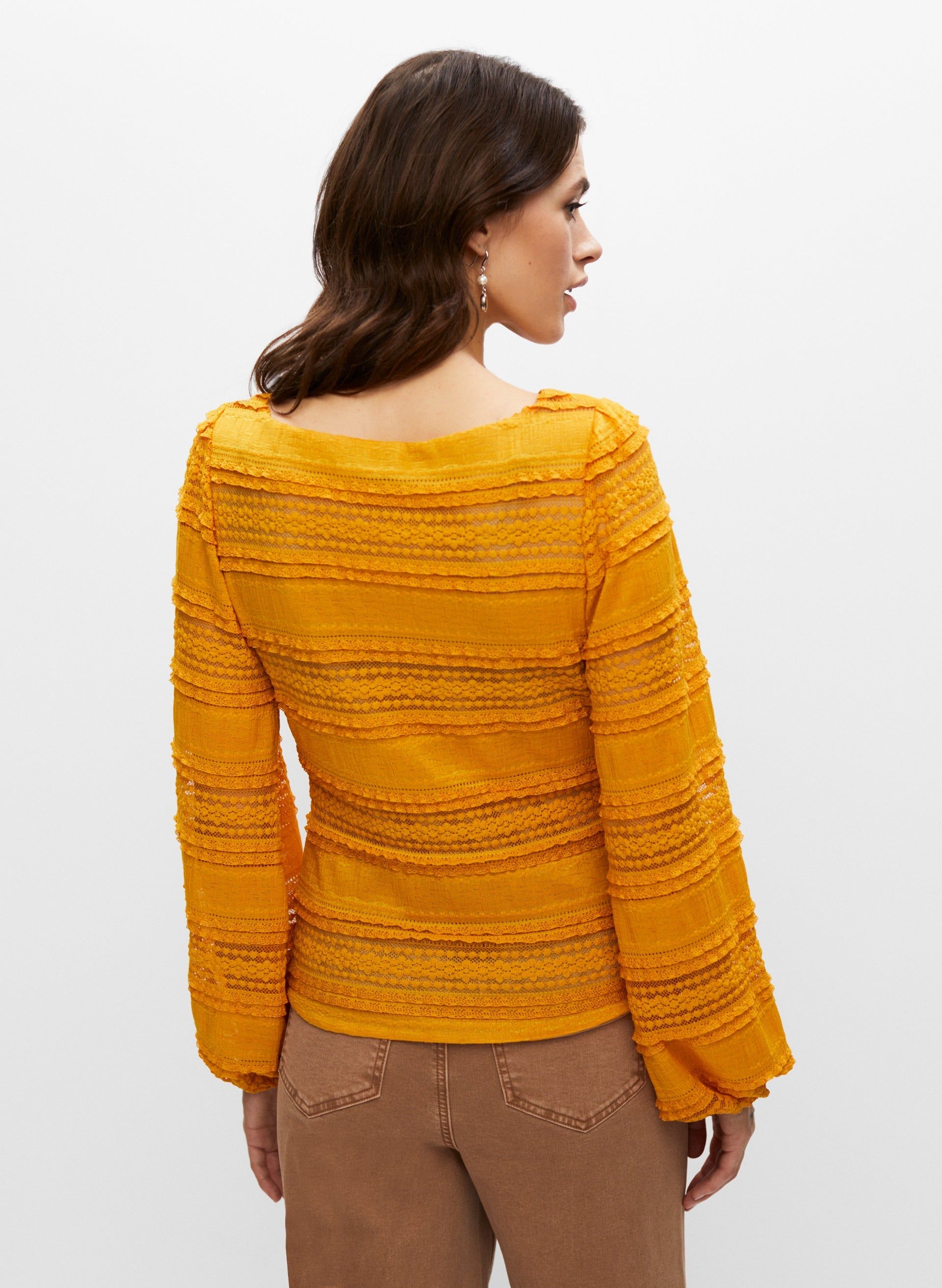 Puffed Sleeve Lace Top sold by Melanie Lyne product image thumbnail 2