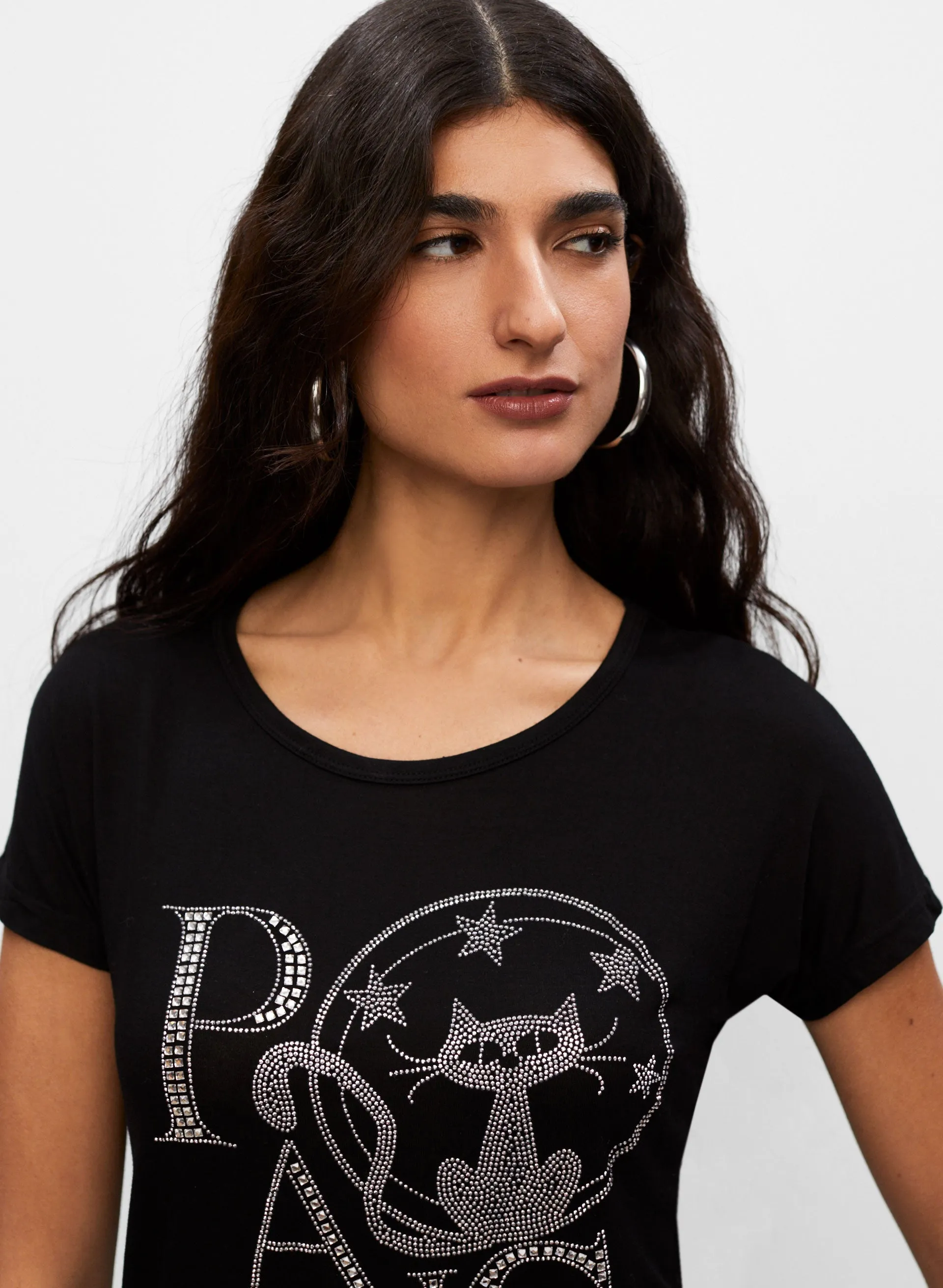 Frank Lyman - Stud Detail Text Print Tee sold by Melanie Lyne product image thumbnail 2