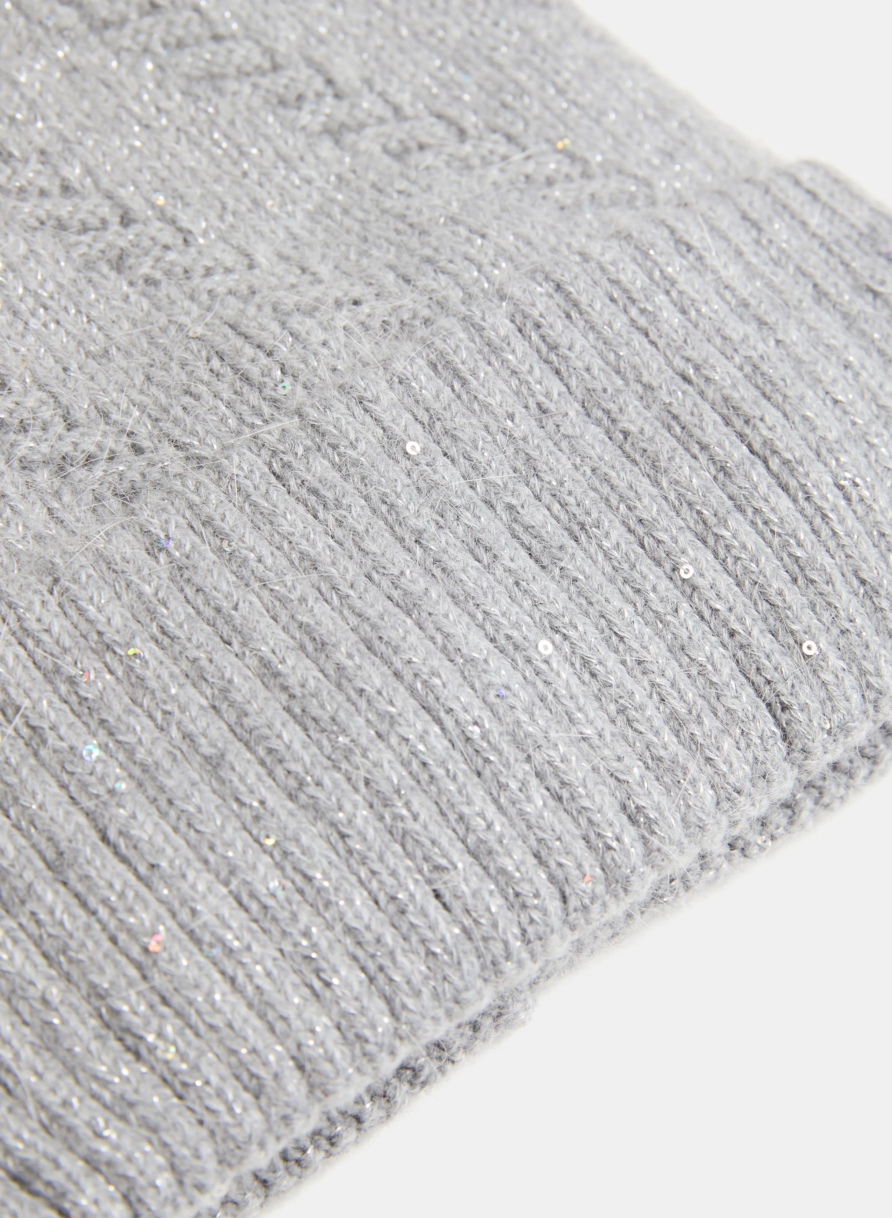 Faux Fur Removable Pompom Knit Hat sold by Melanie Lyne product image thumbnail 2