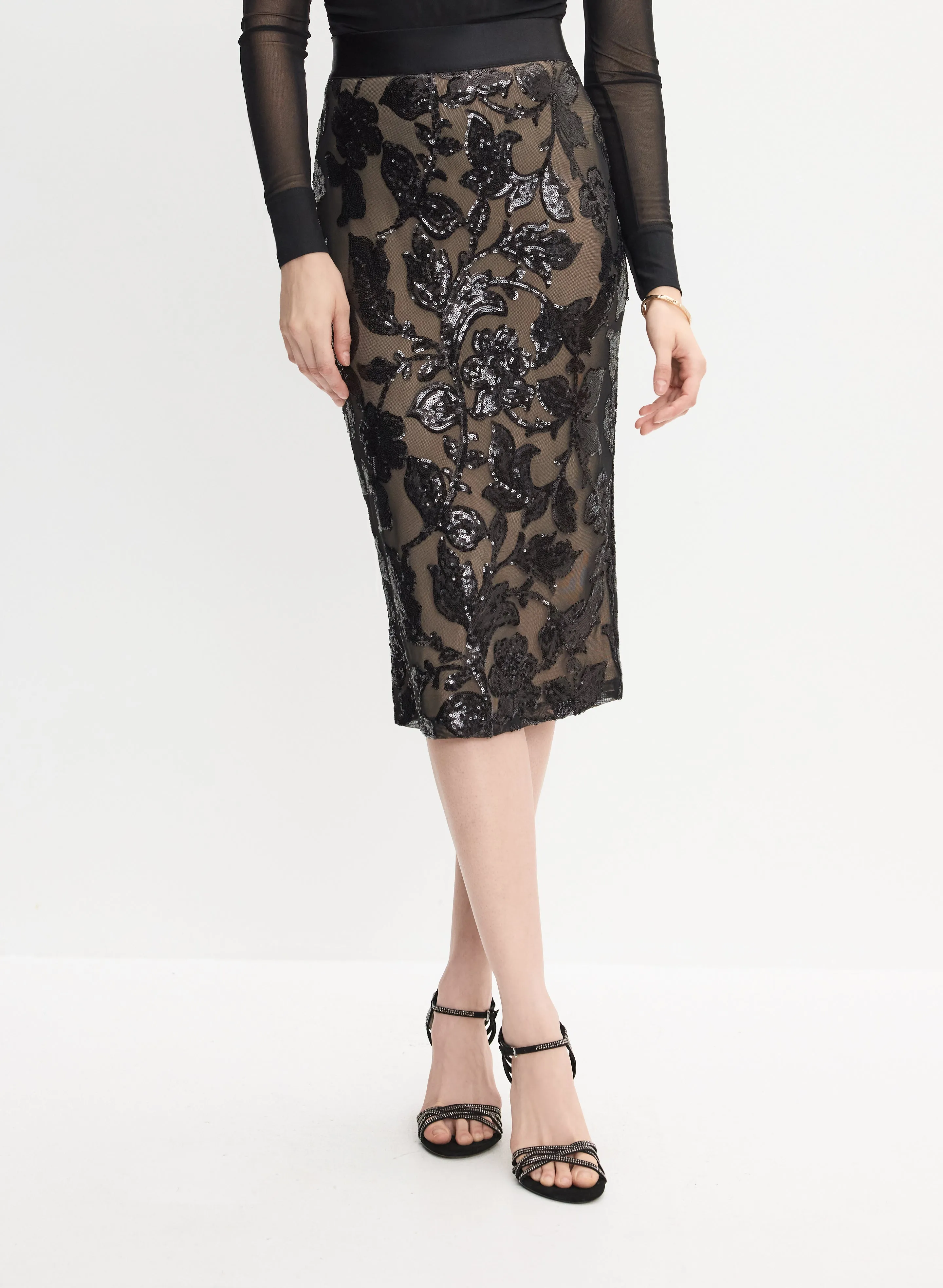 Joseph Ribkoff - Sequined Pencil Skirt sold by Melanie Lyne