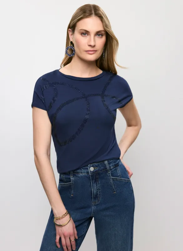 Rhinestone Embellished T-Shirt sold by Melanie Lyne