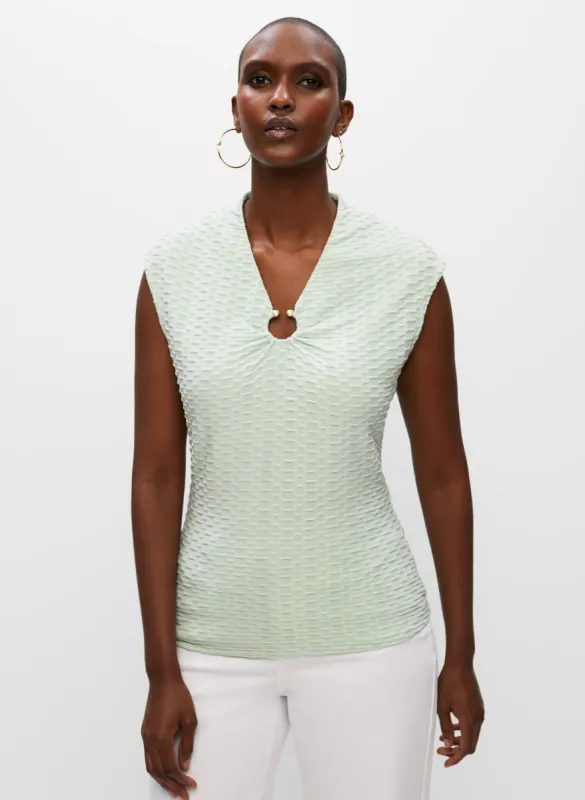 Ring Detail Jacquard Knit Top sold by Melanie Lyne