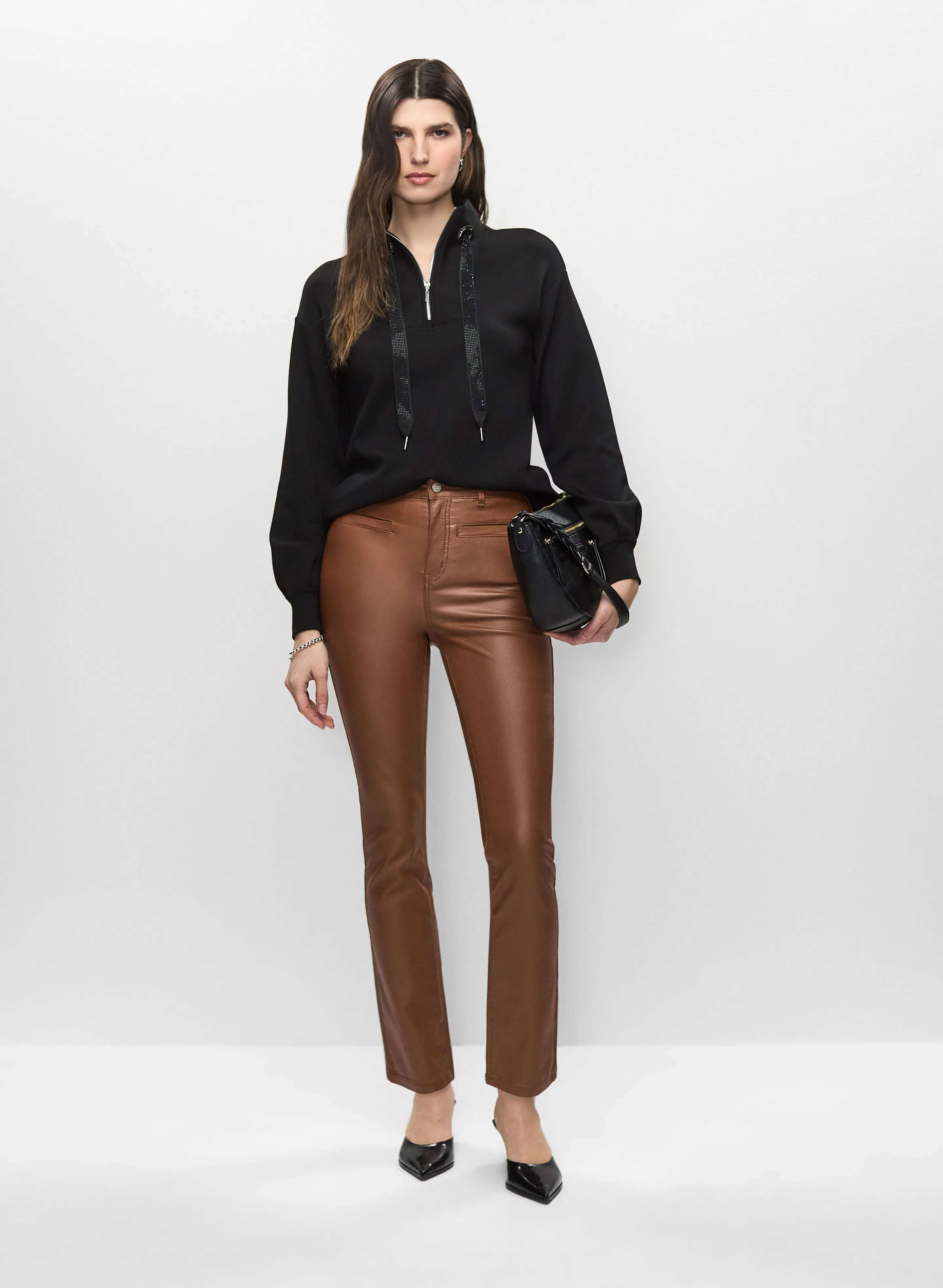 Zip Front Top & Coated Jeans sold by Melanie Lyne