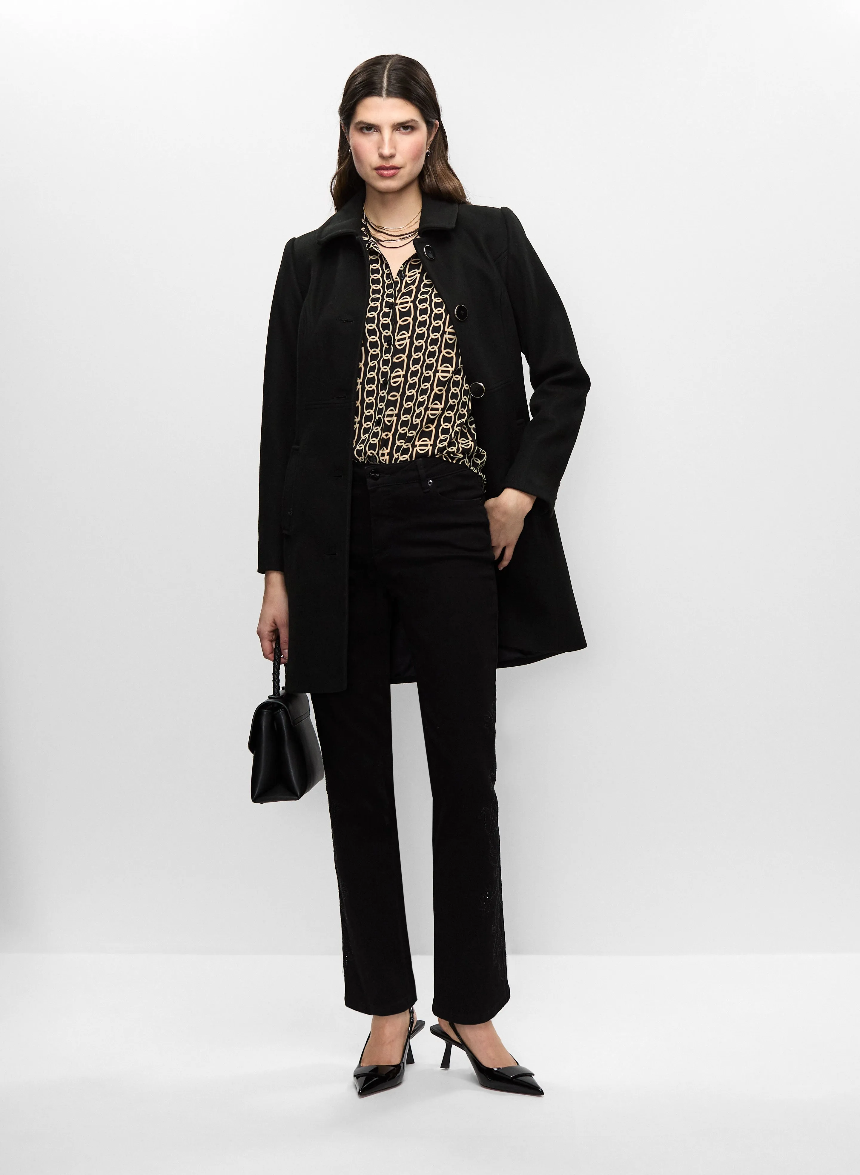 Wool Blend Coat & Printed Blouse sold by Melanie Lyne