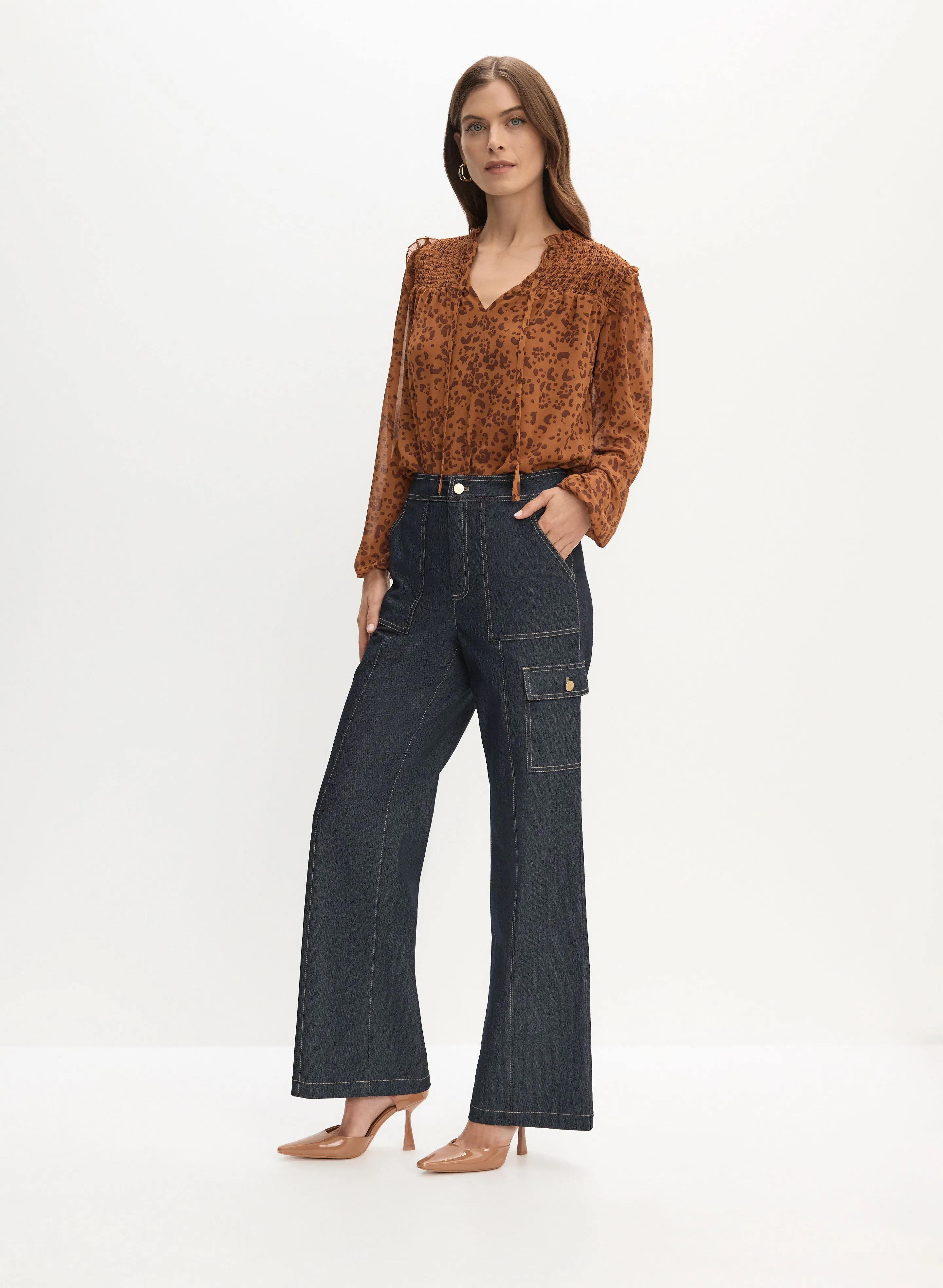Wide Leg Cargo Jeans sold by Melanie Lyne product image thumbnail 5
