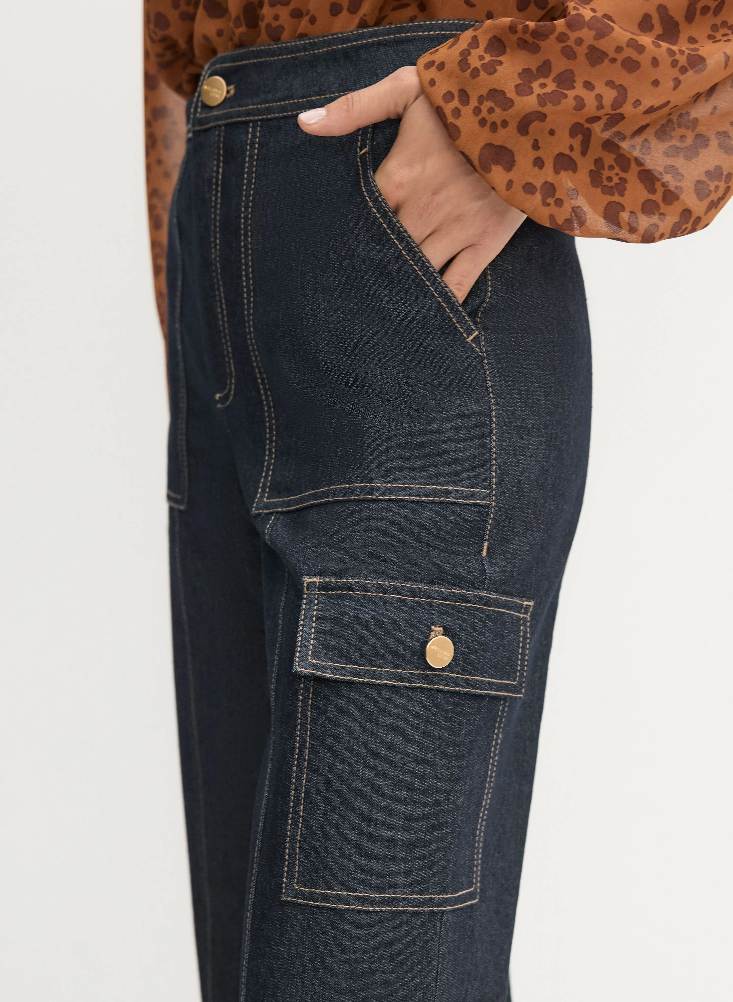 Wide Leg Cargo Jeans sold by Melanie Lyne product image thumbnail 4