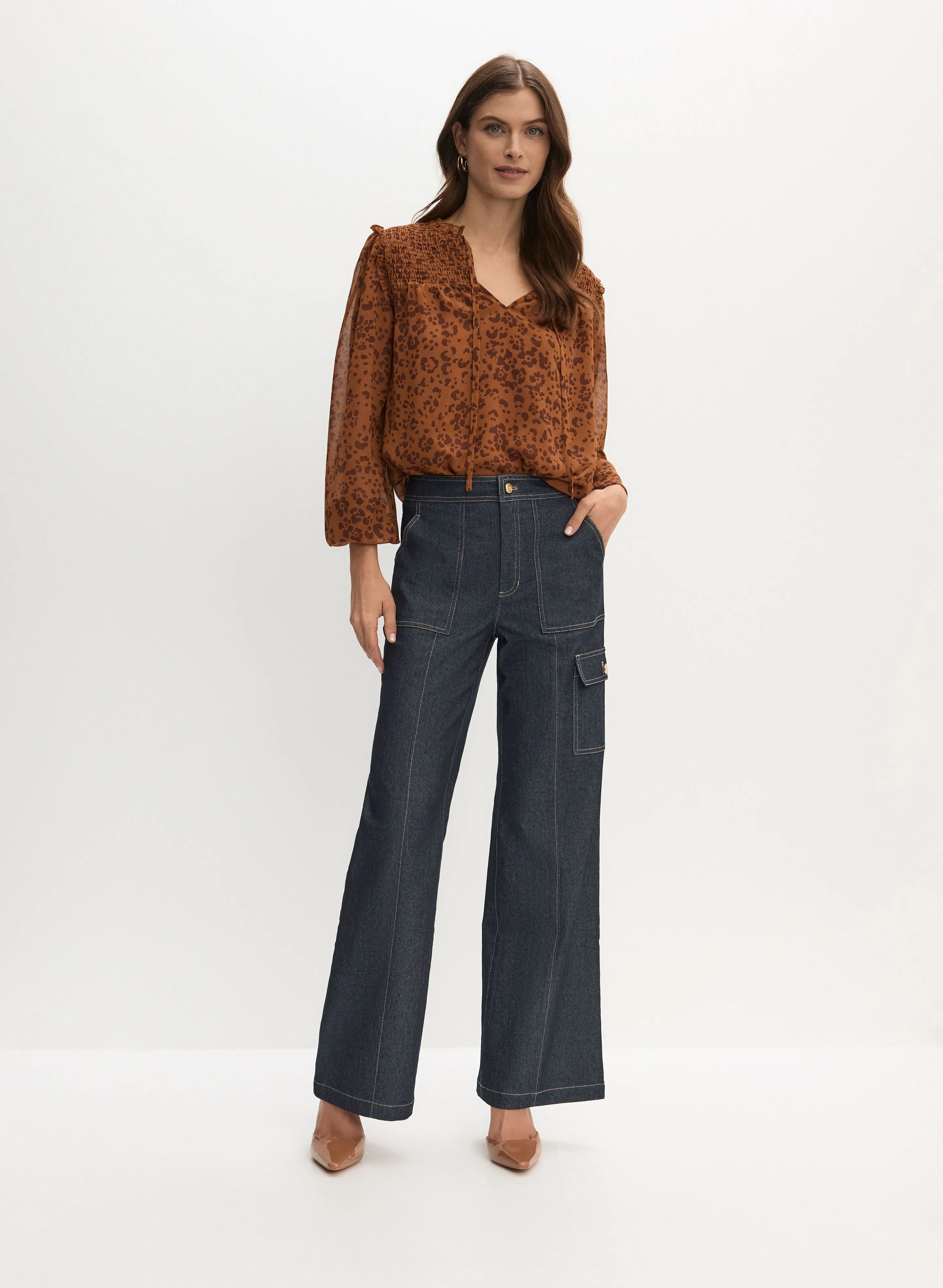 Wide Leg Cargo Jeans sold by Melanie Lyne product image thumbnail 3
