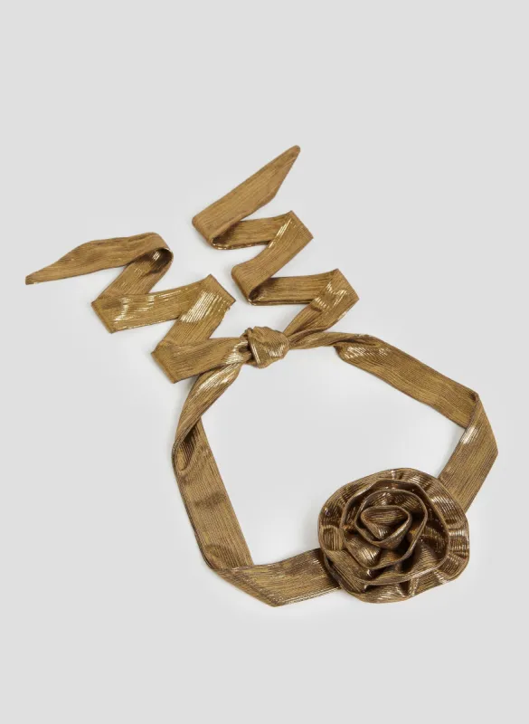 Metallic Rosette Tie Belt sold by Melanie Lyne