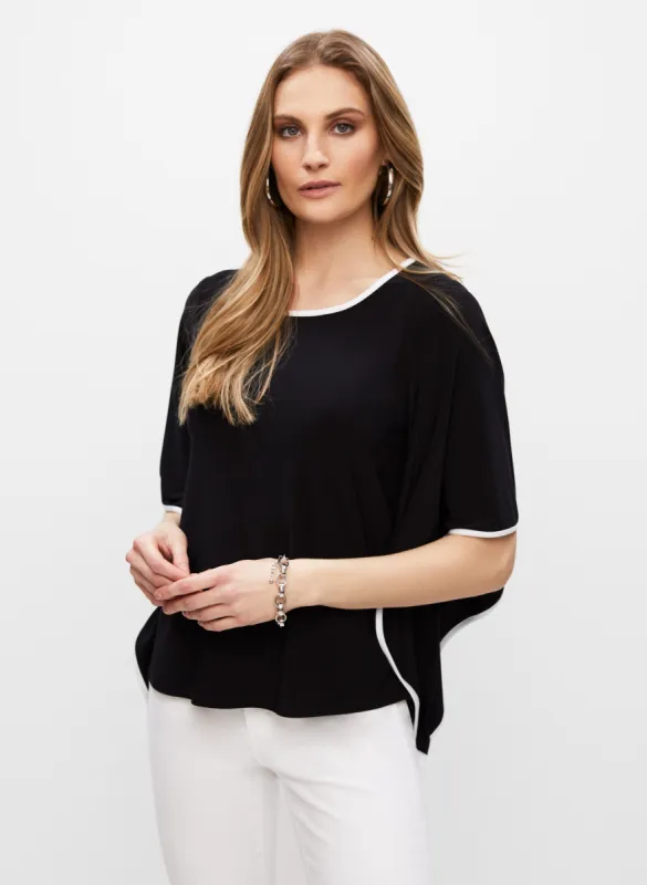 Joseph Ribkoff - Asymmetric Sleeve Top made by Melanie Lyne