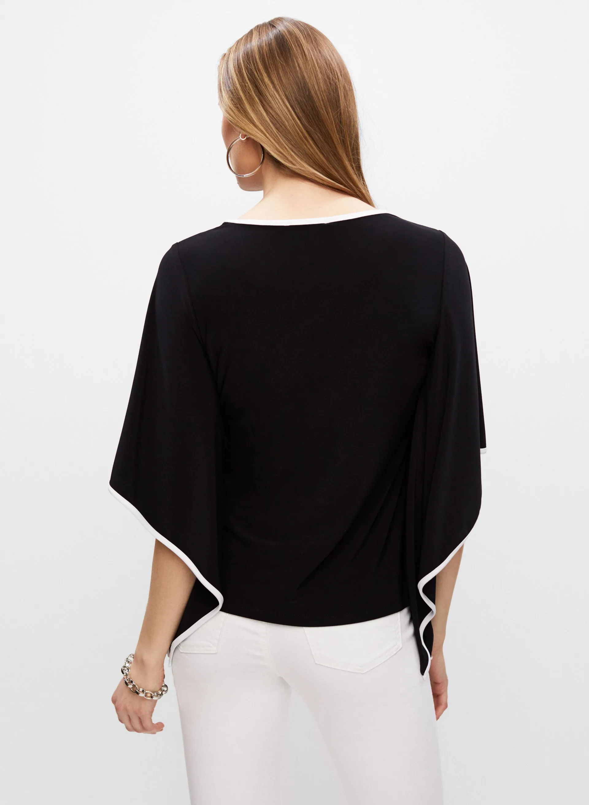 Joseph Ribkoff - Asymmetric Sleeve Top sold by Melanie Lyne product image thumbnail 2
