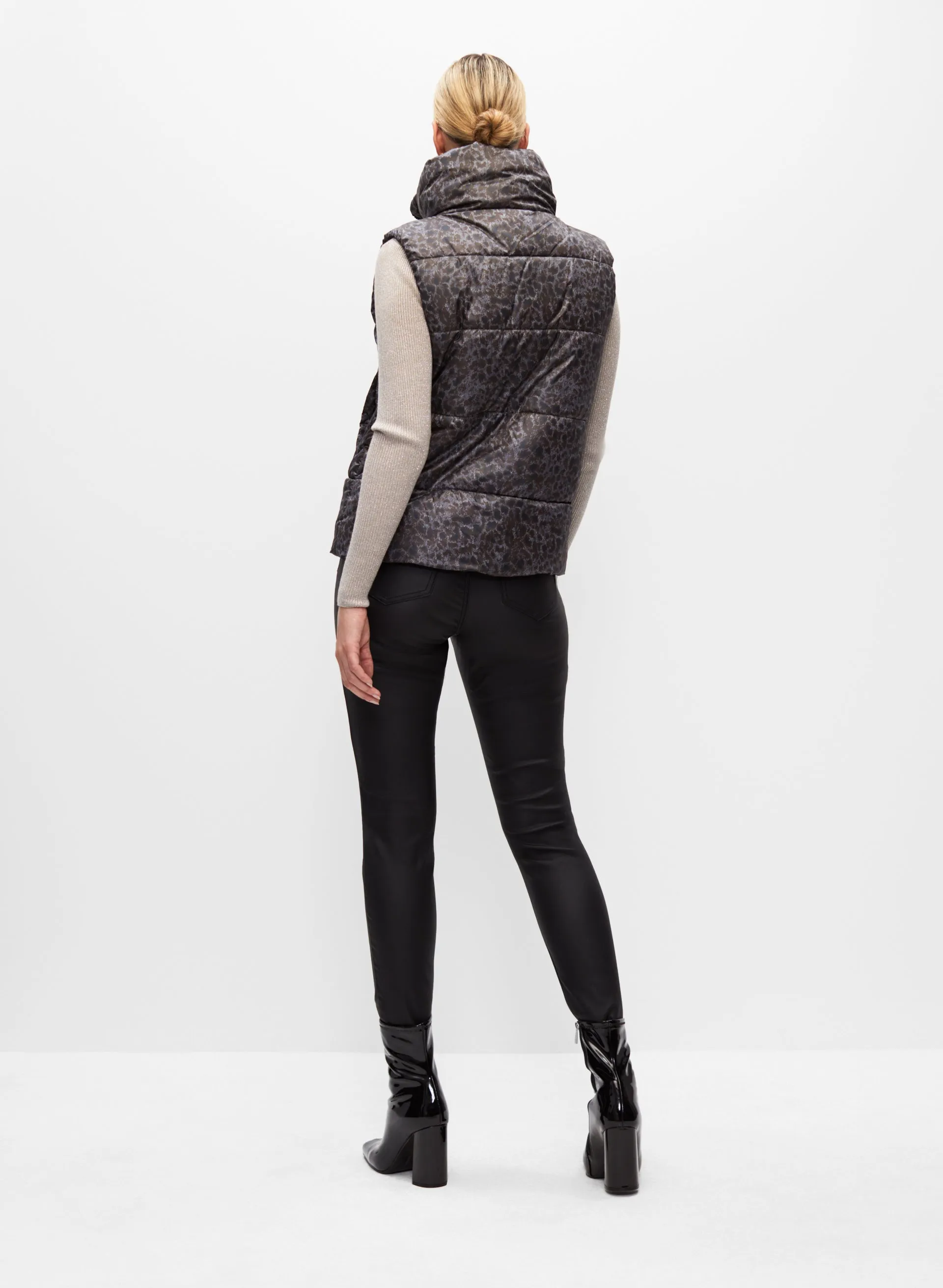 Animal Print Vegan Down Vest sold by Melanie Lyne product image thumbnail 3