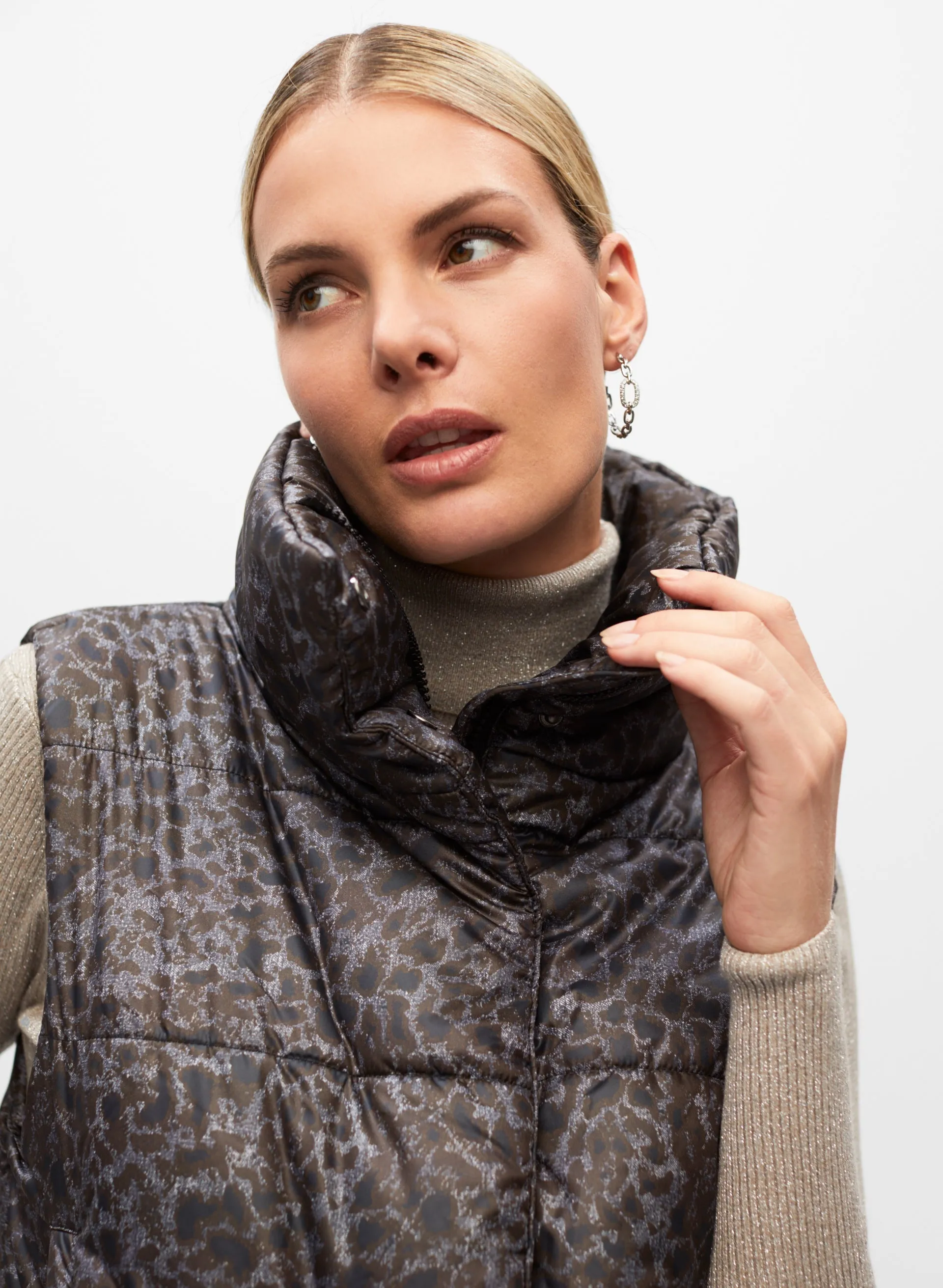 Animal Print Vegan Down Vest sold by Melanie Lyne product image thumbnail 4