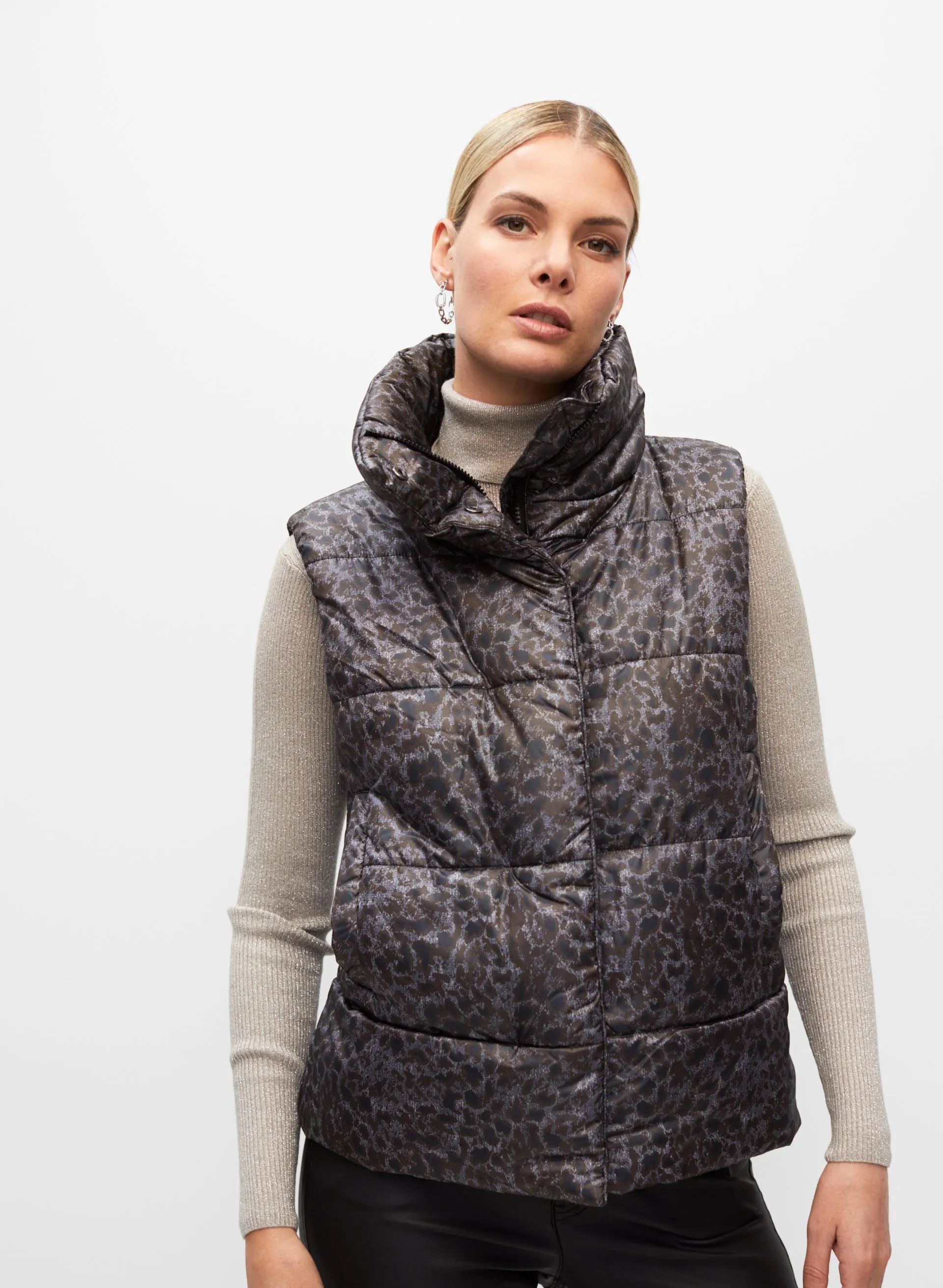 Animal Print Vegan Down Vest sold by Melanie Lyne