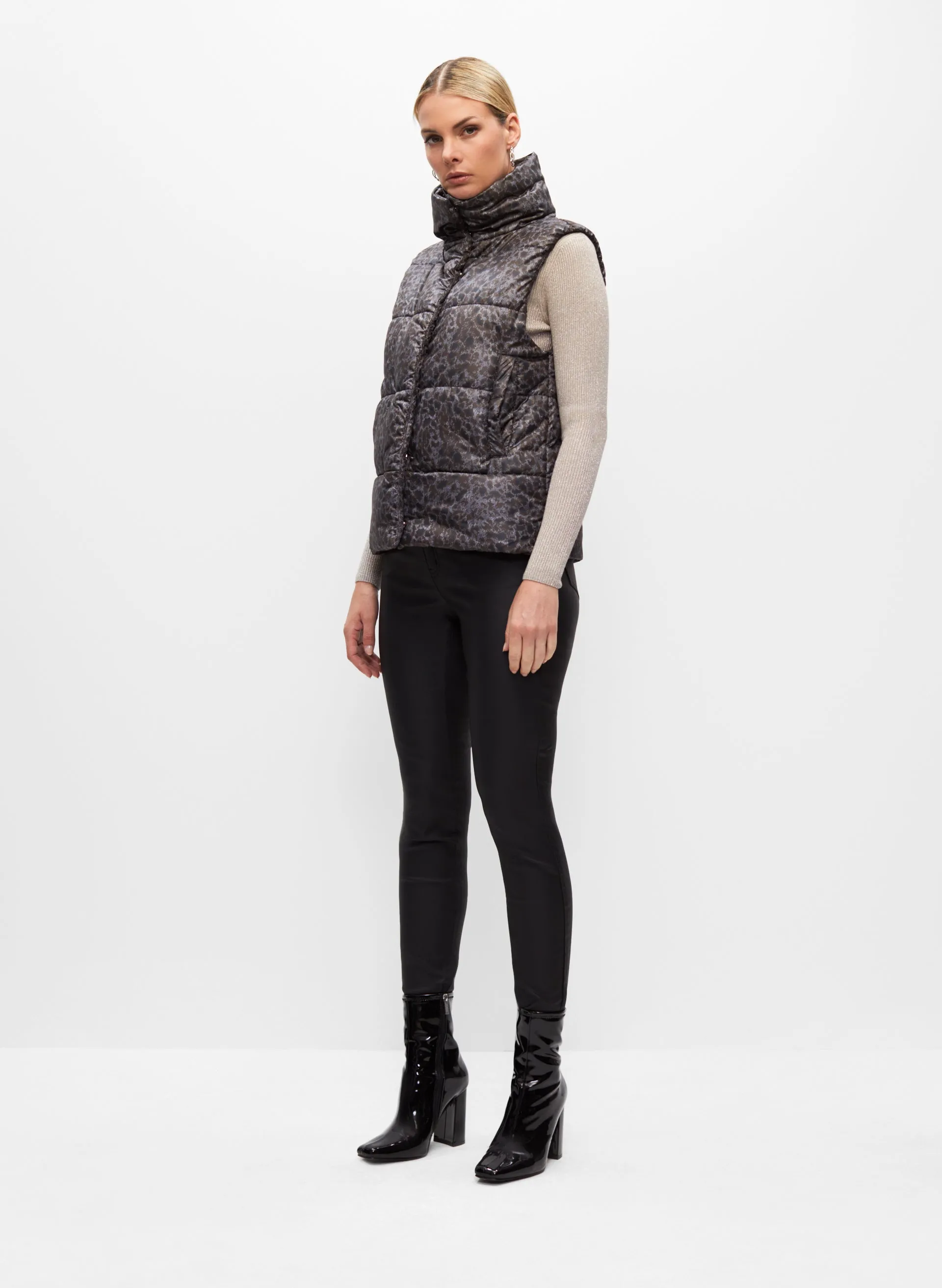 Animal Print Vegan Down Vest sold by Melanie Lyne product image thumbnail 2