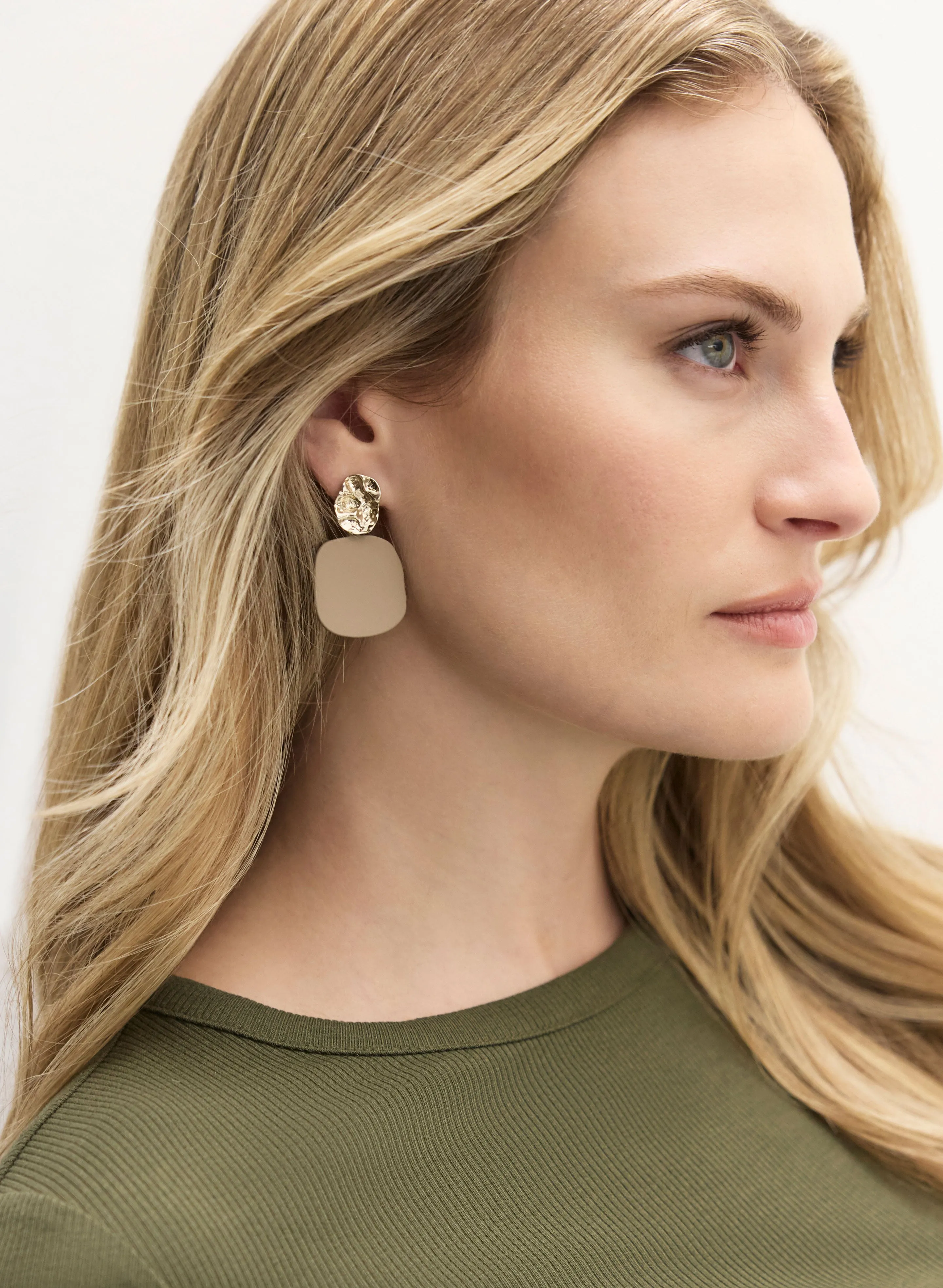 Metallic & Rubberized Drop Earrings sold by Melanie Lyne product image thumbnail 2