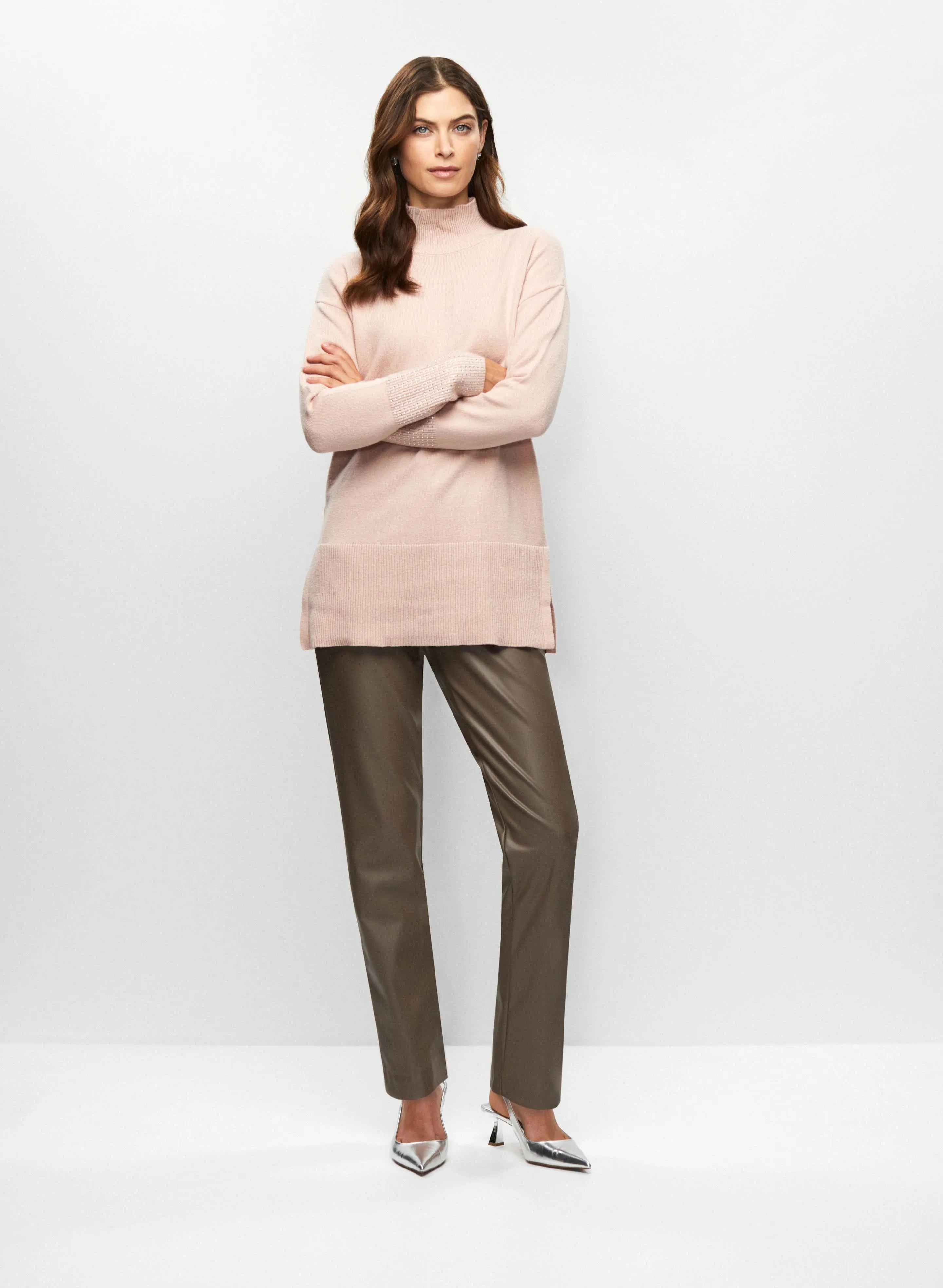 Tunic Sweater & Vegan Leather Pants sold by Melanie Lyne