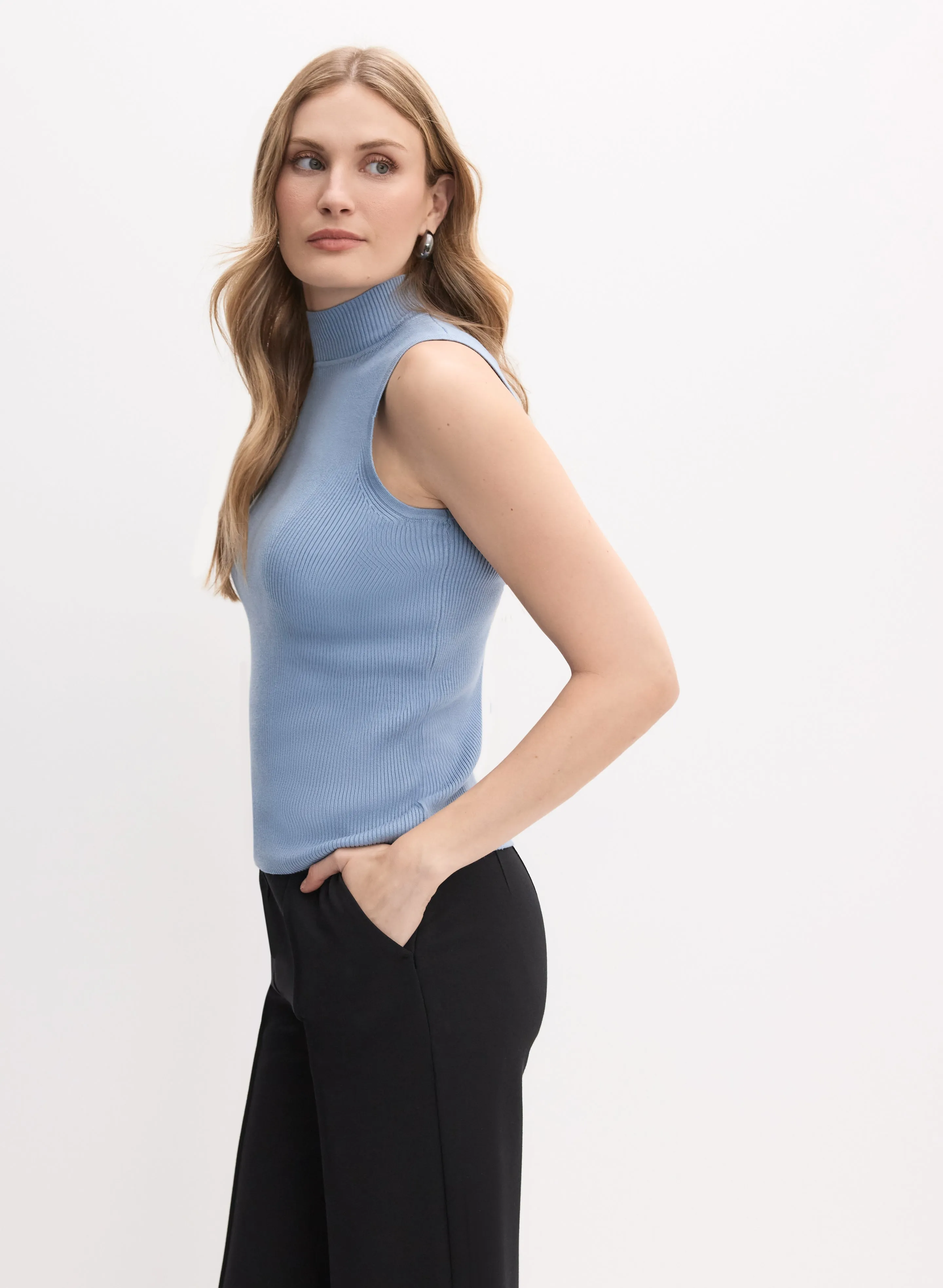 Essential Mock Neck Tank Top sold by Melanie Lyne product image thumbnail 2