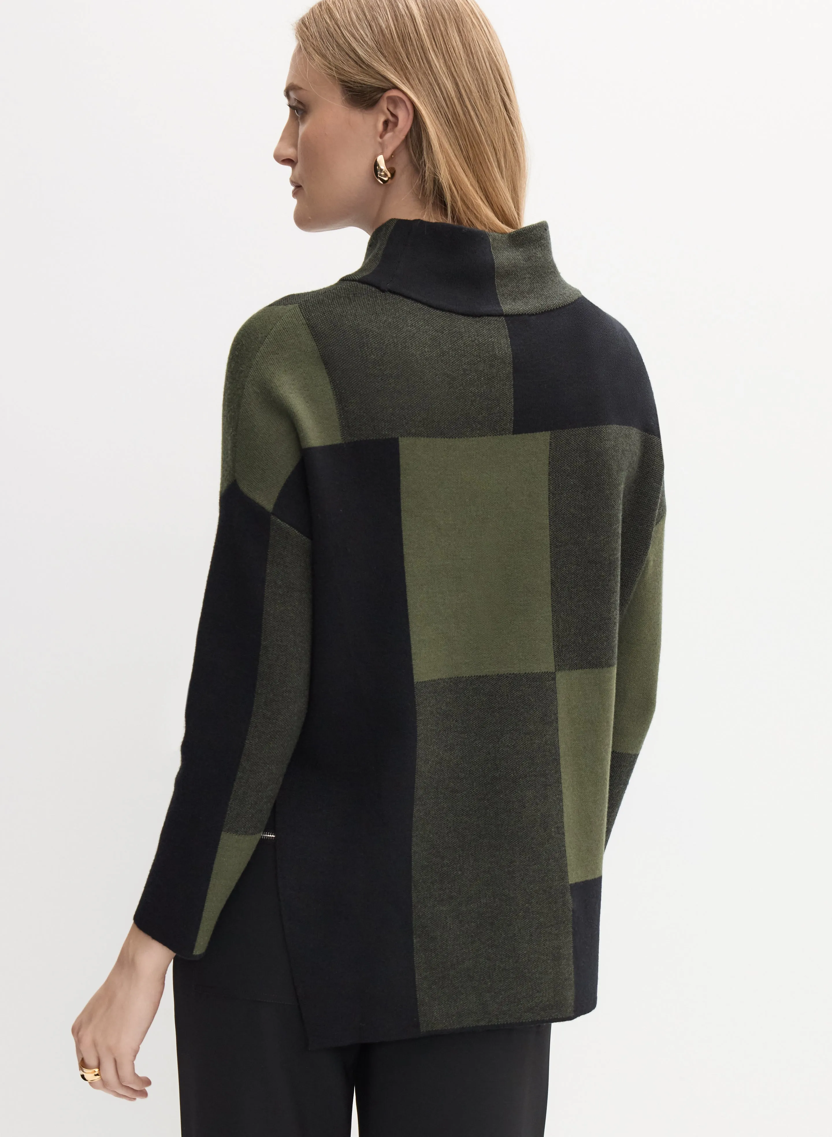 Joseph Ribkoff - Mock Neck Colour Block Sweater sold by Melanie Lyne product image thumbnail 5