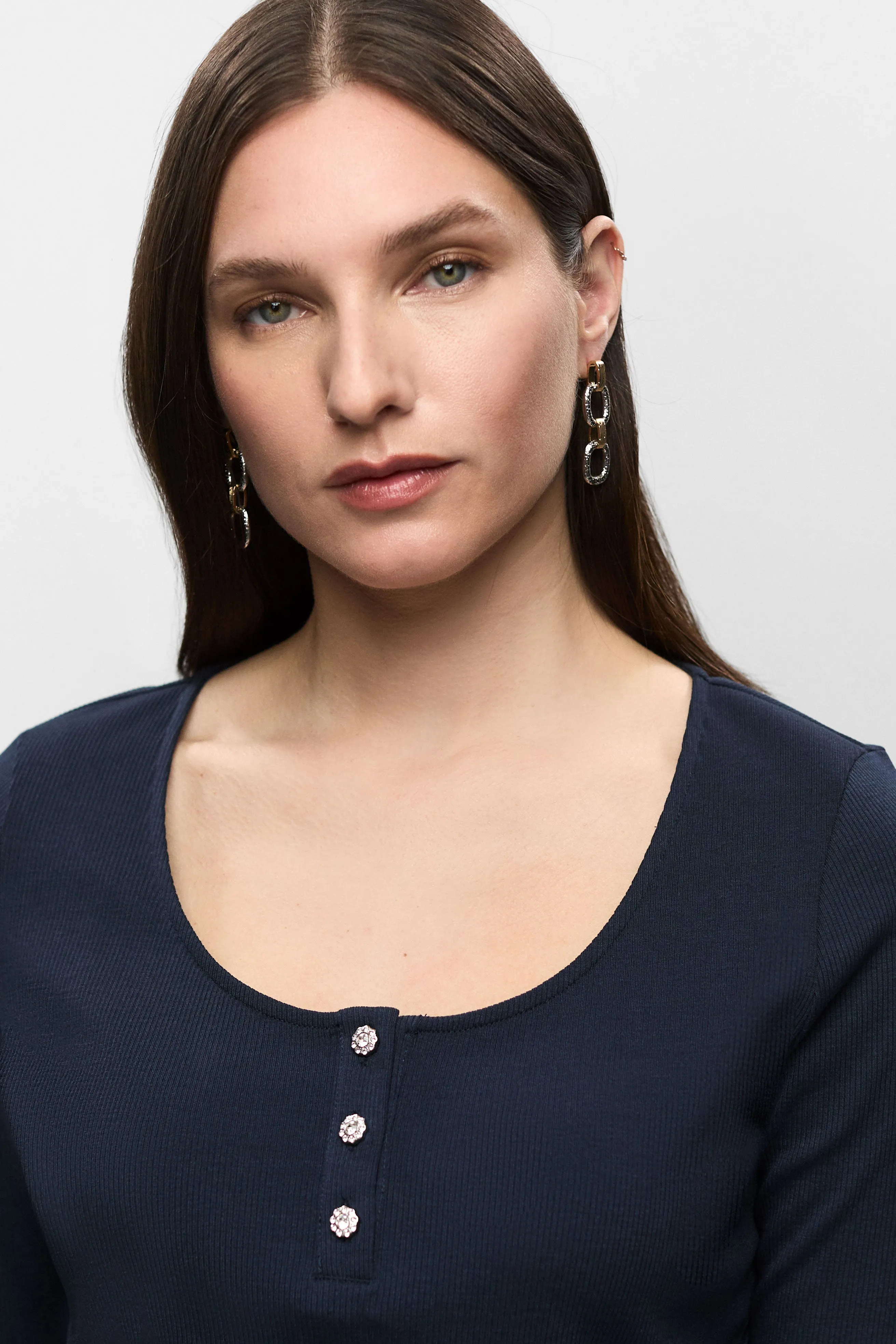 Ribbed Scoop Neck T-Shirt sold by Melanie Lyne product image thumbnail 2