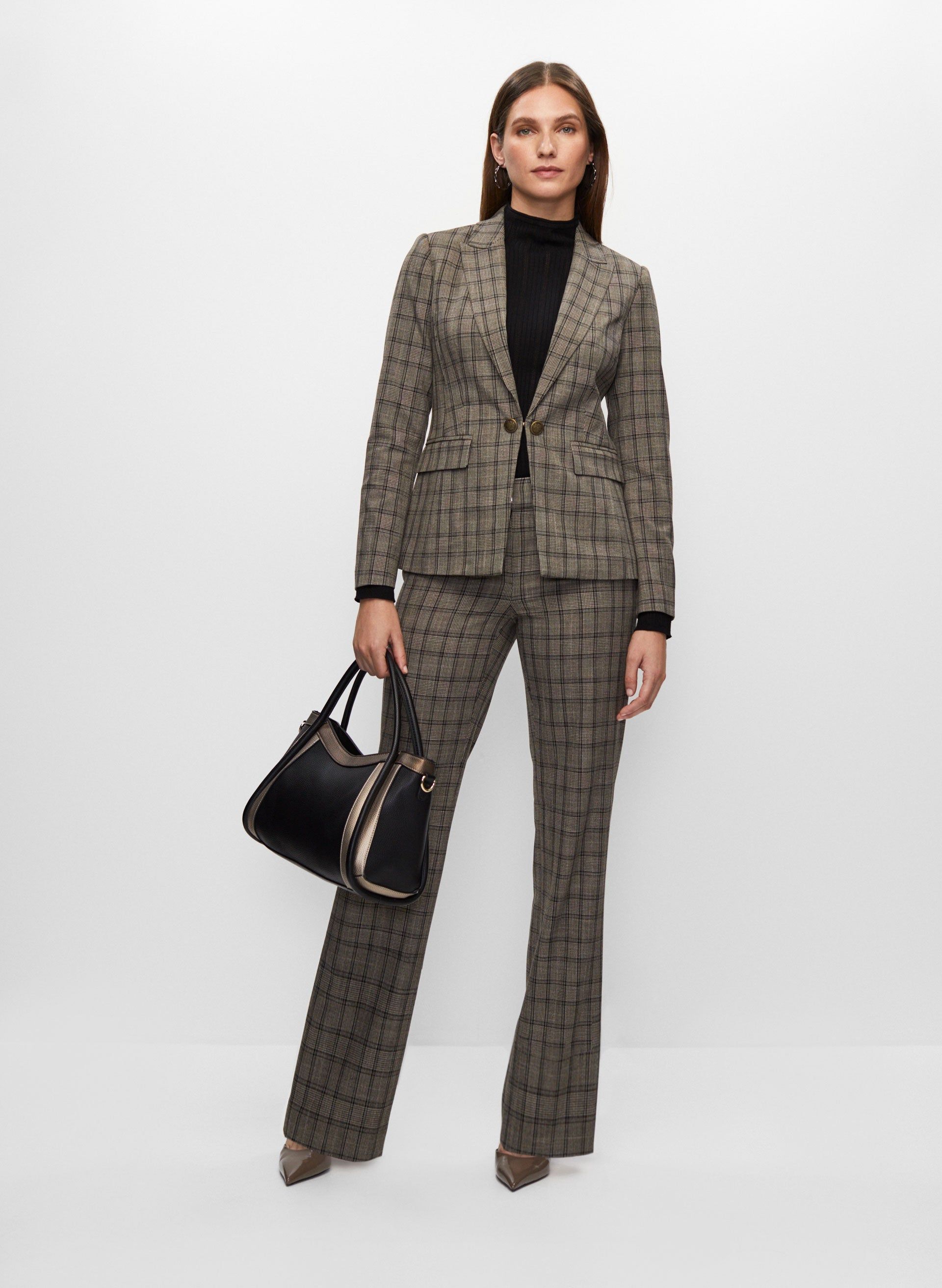 Plaid Notched Collar Jacket sold by Melanie Lyne product image thumbnail 4