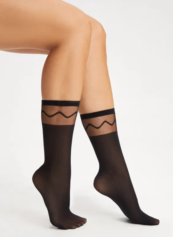 Mura - Embroidered Anklet Socks sold by Melanie Lyne