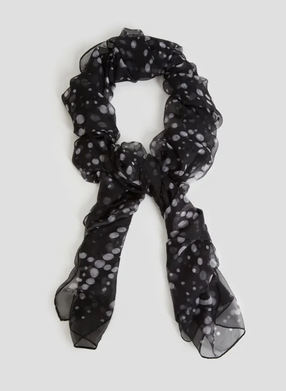 Abstract Dot Print Chiffon Scarf sold by Melanie Lyne