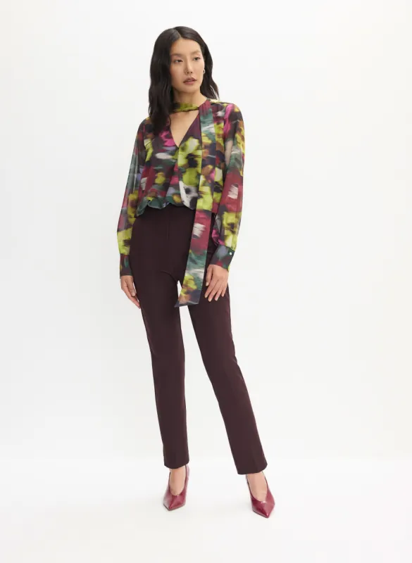 Floral Print Chiffon Blouse & Slim Leg Pants sold by Melanie Lyne