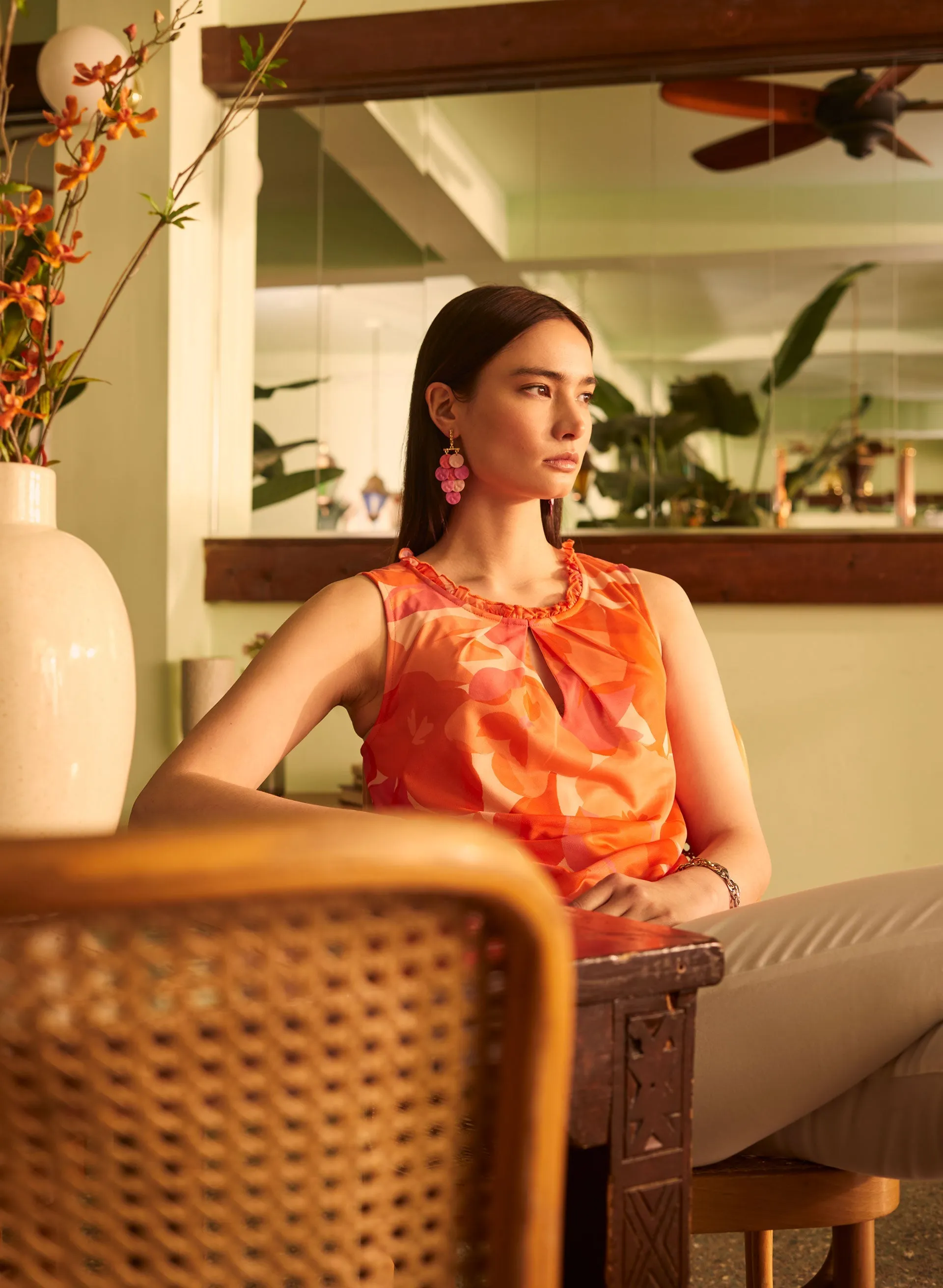 Sleeveless Floral Print Top sold by Melanie Lyne