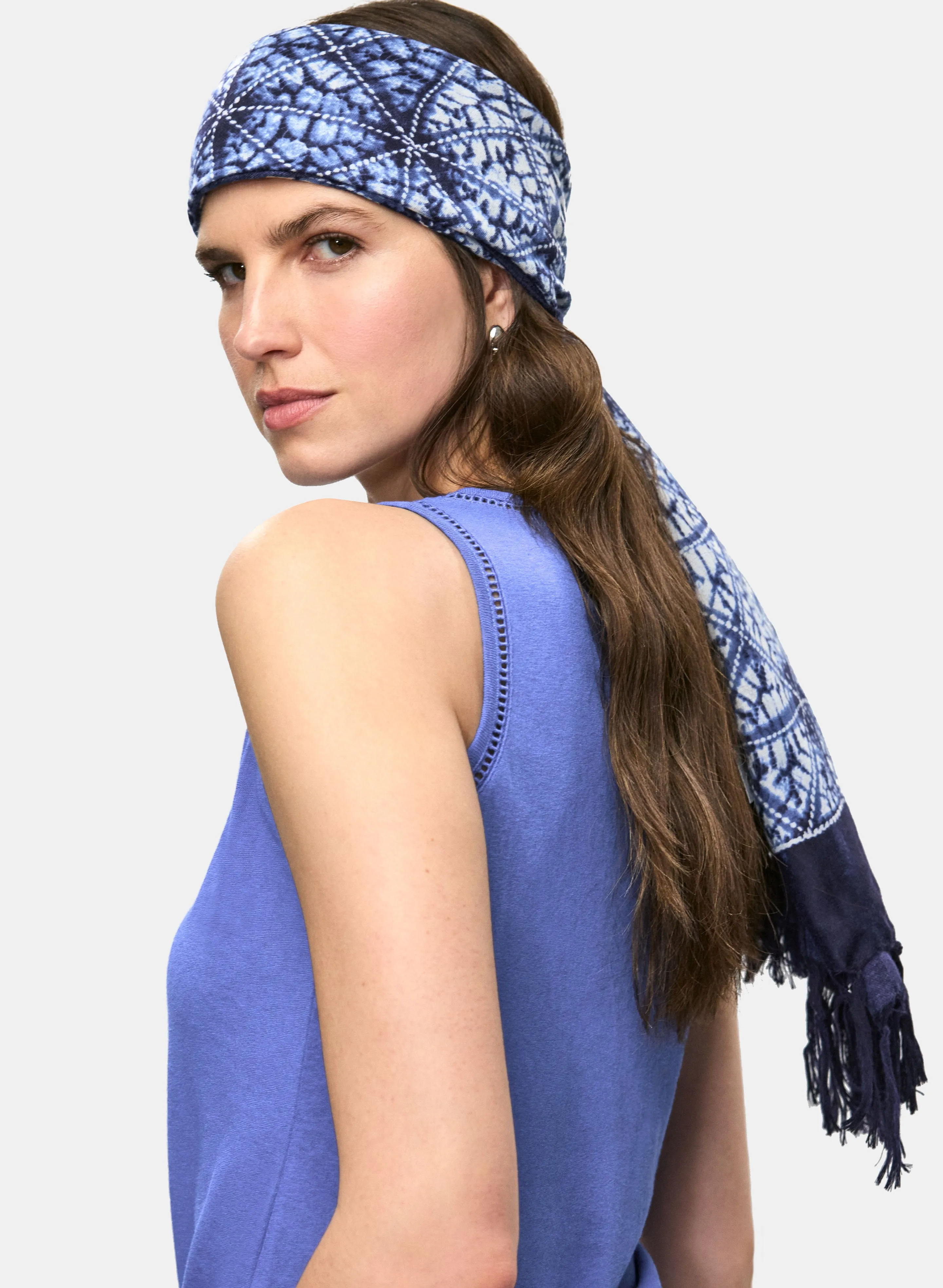 Two-Tone Fringed Scarf sold by Melanie Lyne product image thumbnail 2