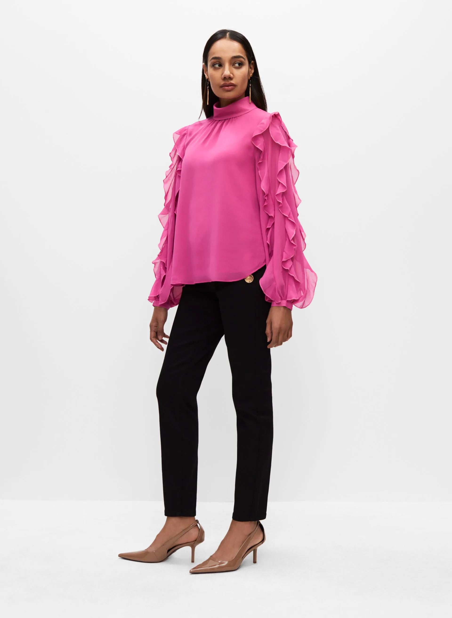 Ruffle Sleeve Blouse sold by Melanie Lyne