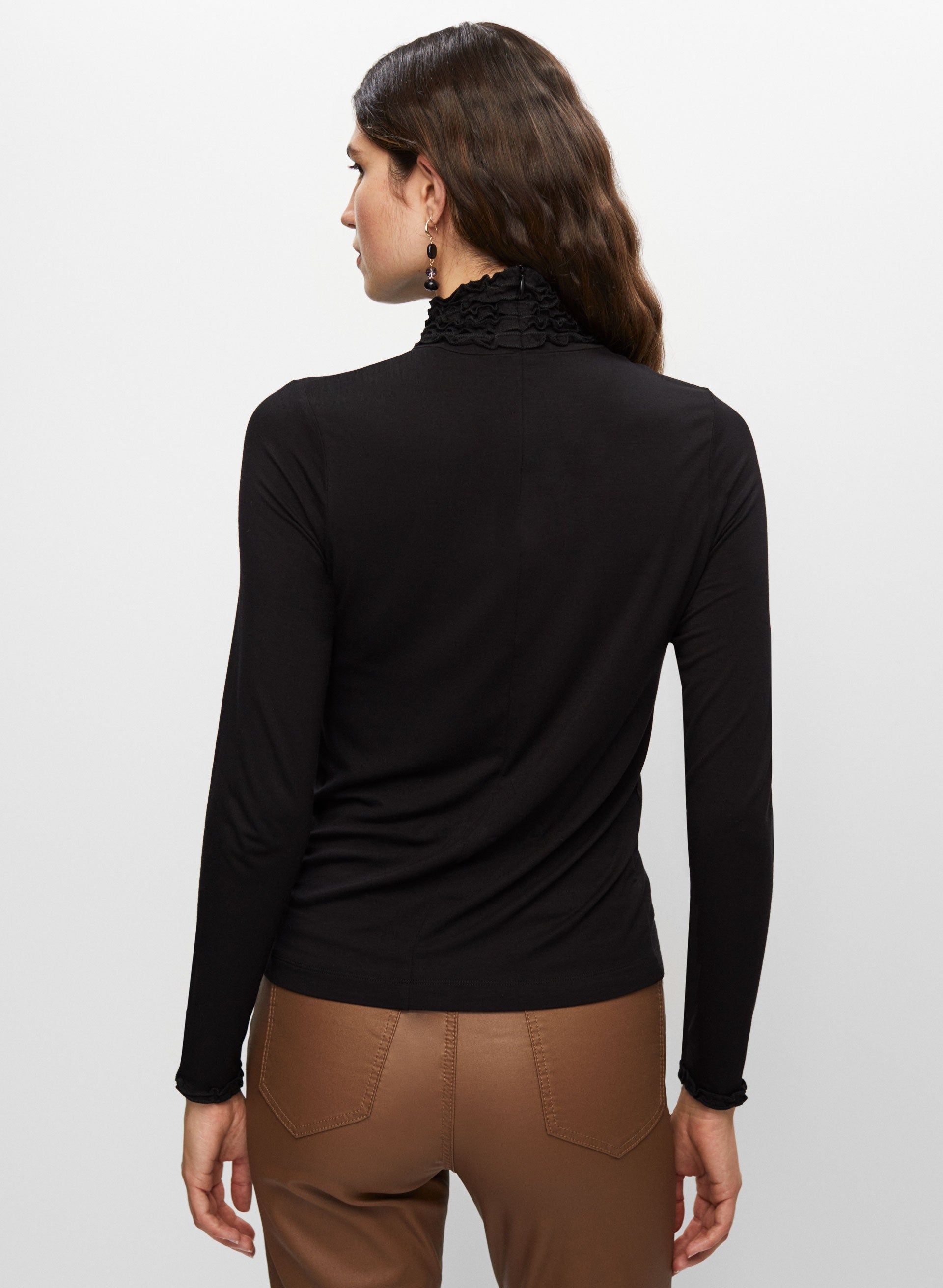 Ruffle Neck Long Sleeve Top sold by Melanie Lyne product image thumbnail 2