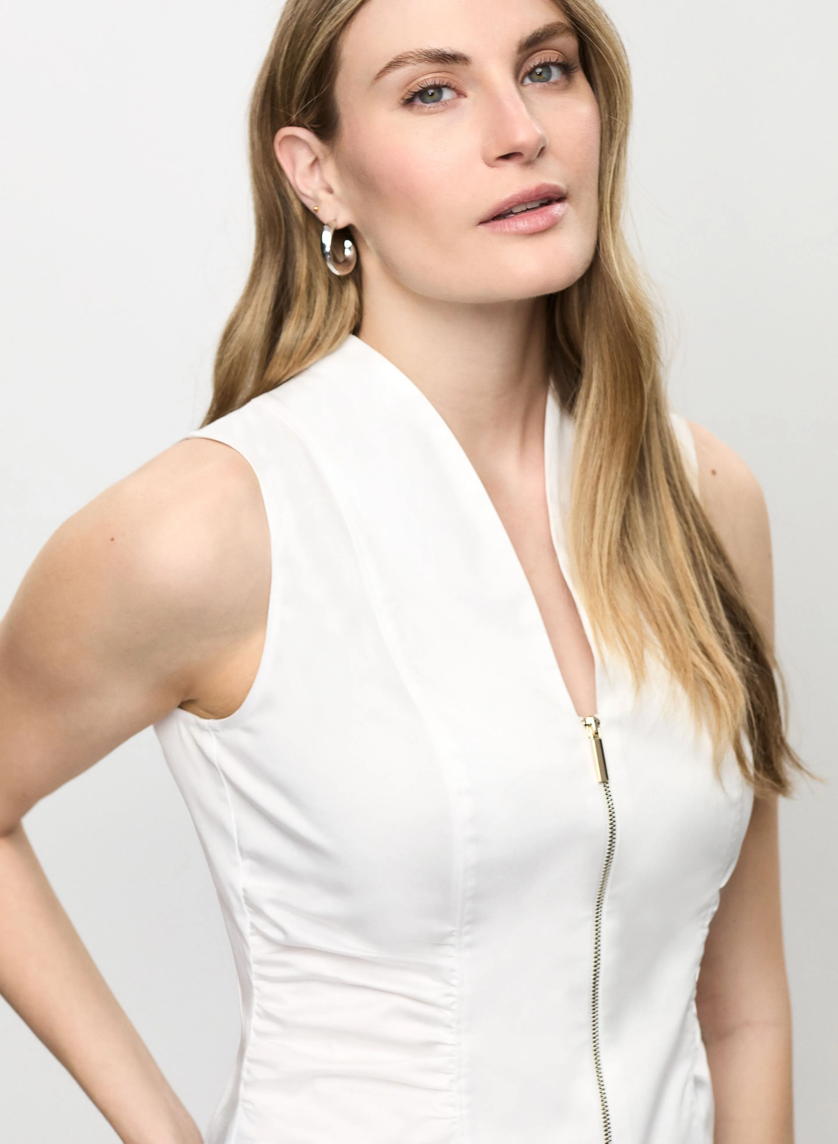 Zippered Sleeveless Top sold by Melanie Lyne product image thumbnail 2