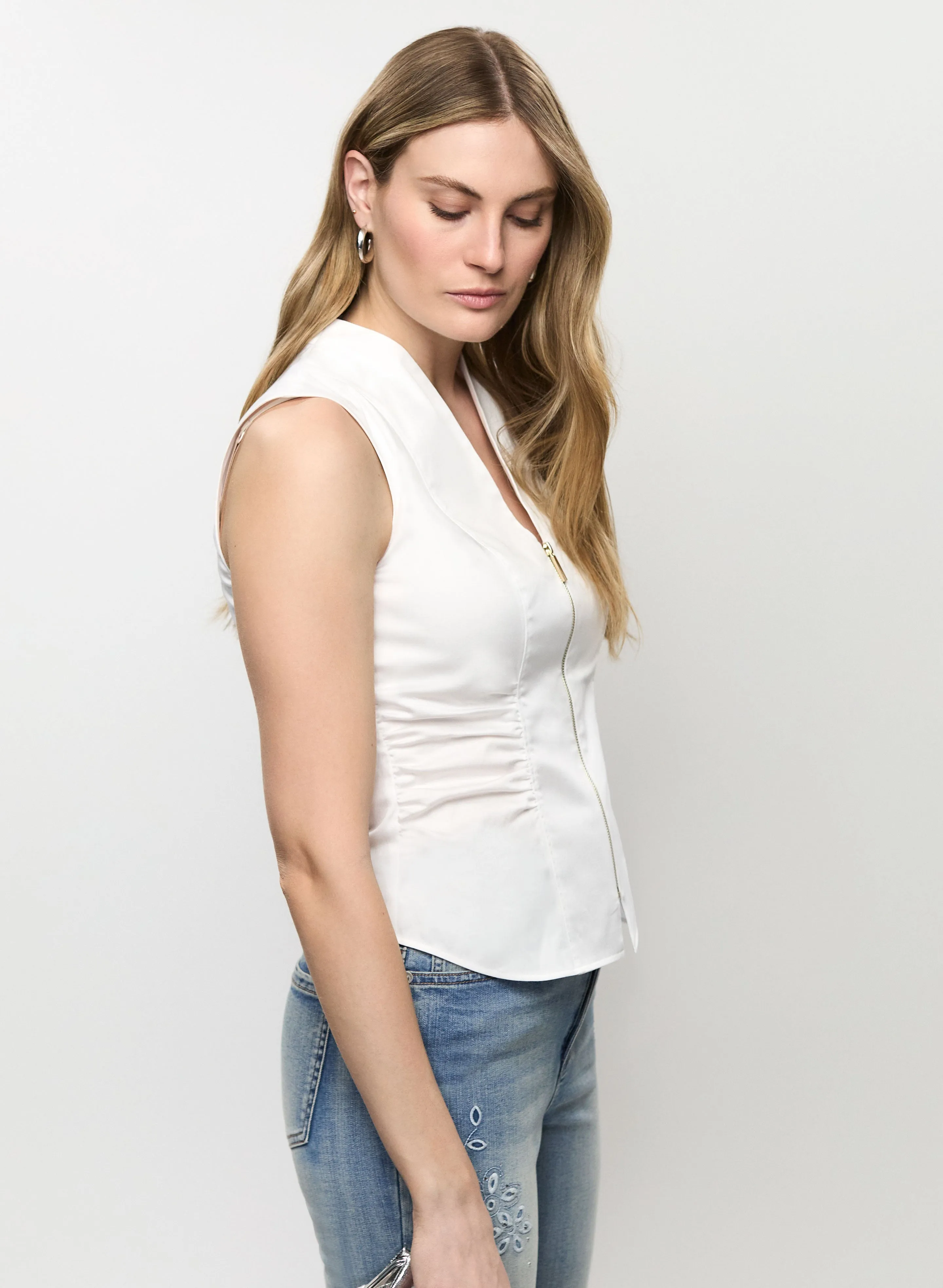 Zippered Sleeveless Top sold by Melanie Lyne product image thumbnail 5