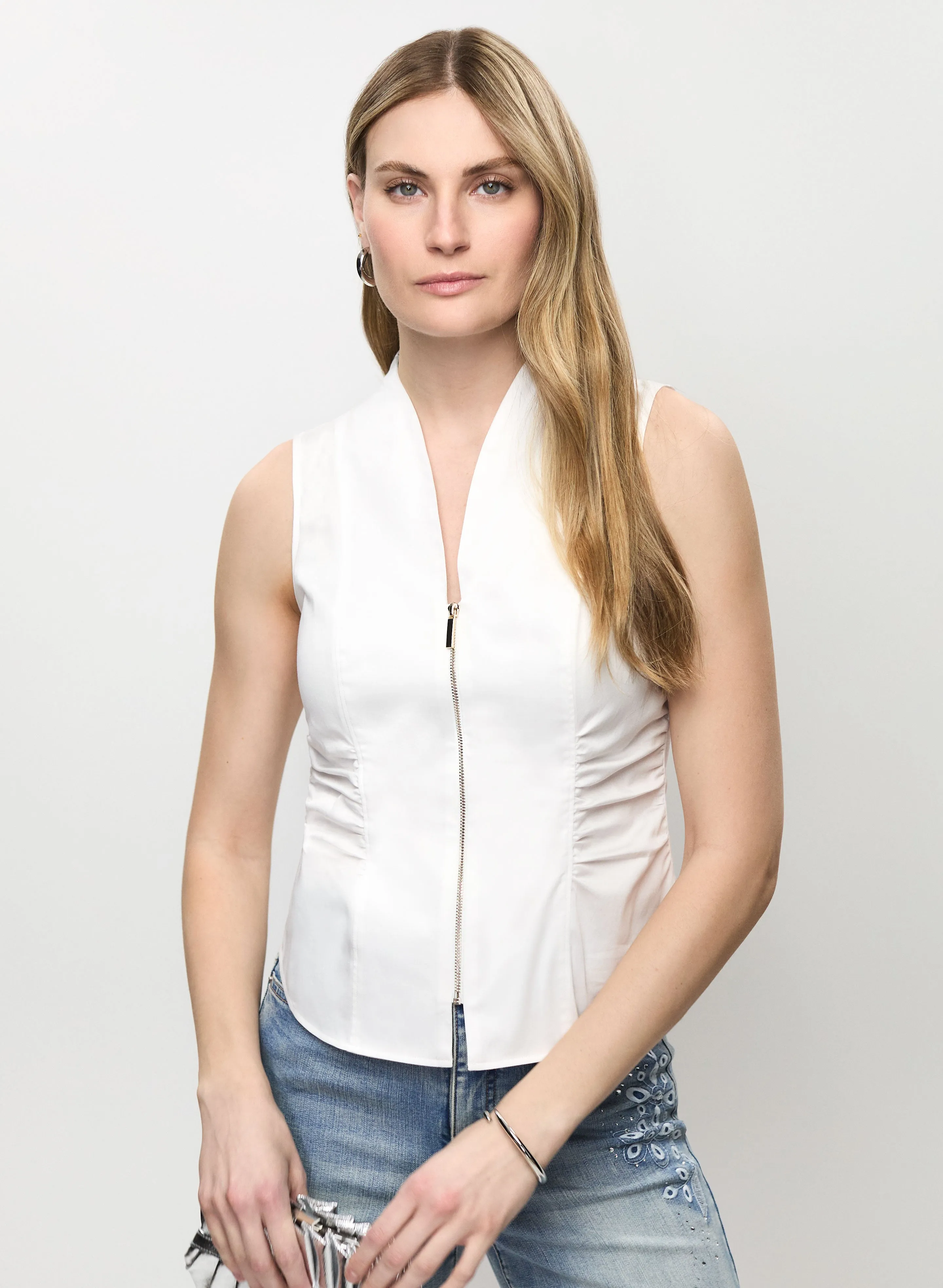 Zippered Sleeveless Top sold by Melanie Lyne